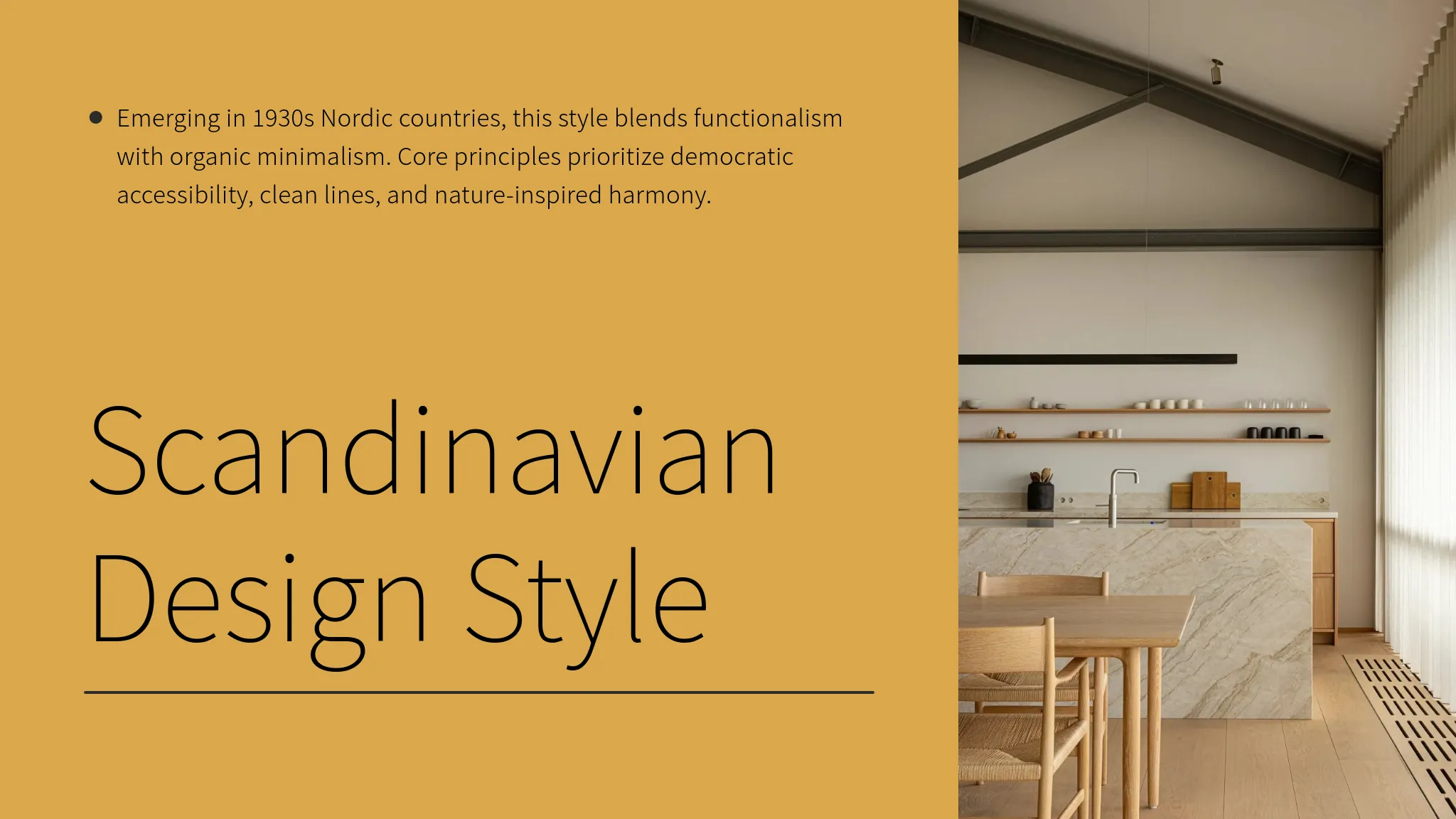 The introduction of Scandinavian Design Style