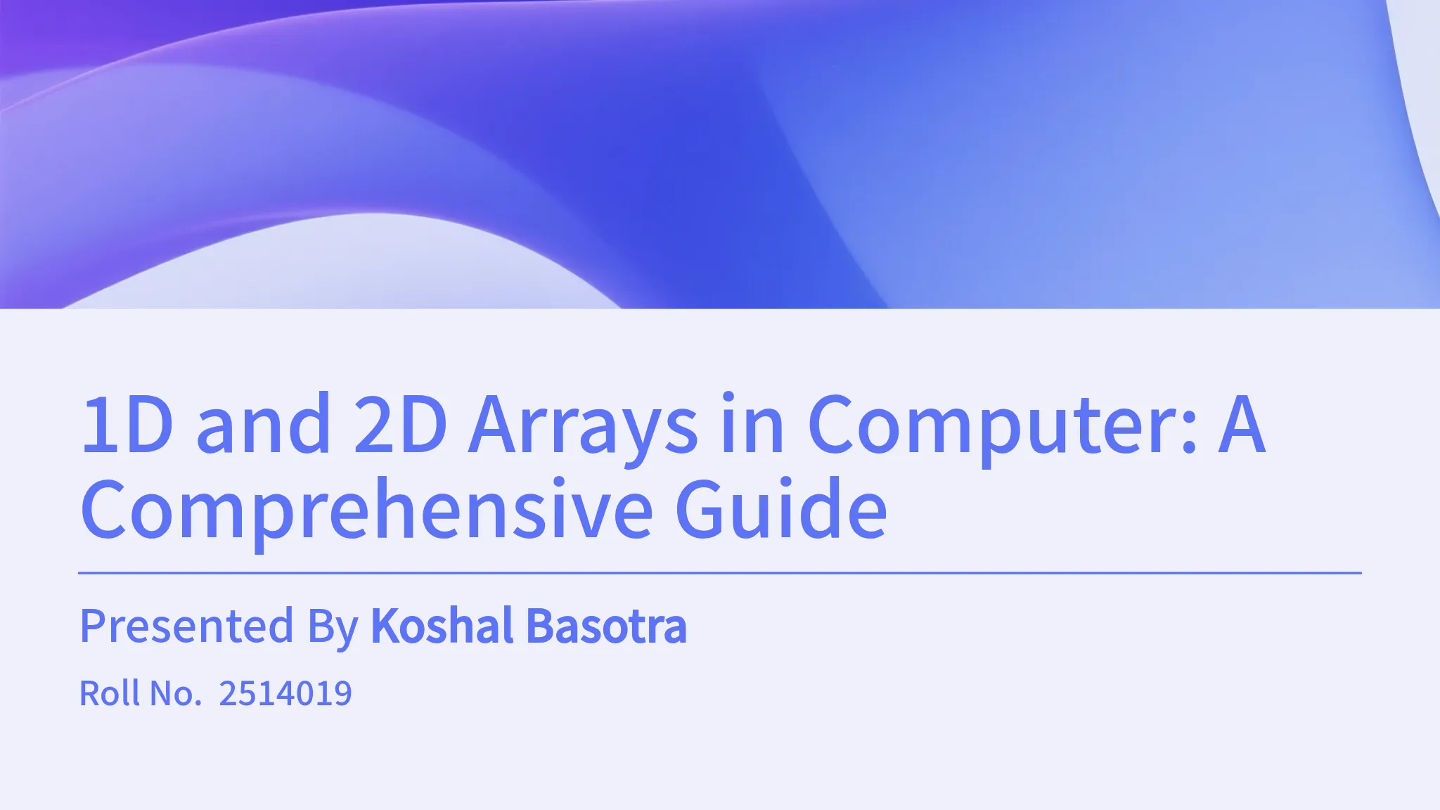 1D and 2D Arrays in Computer: A Comprehensive Guide