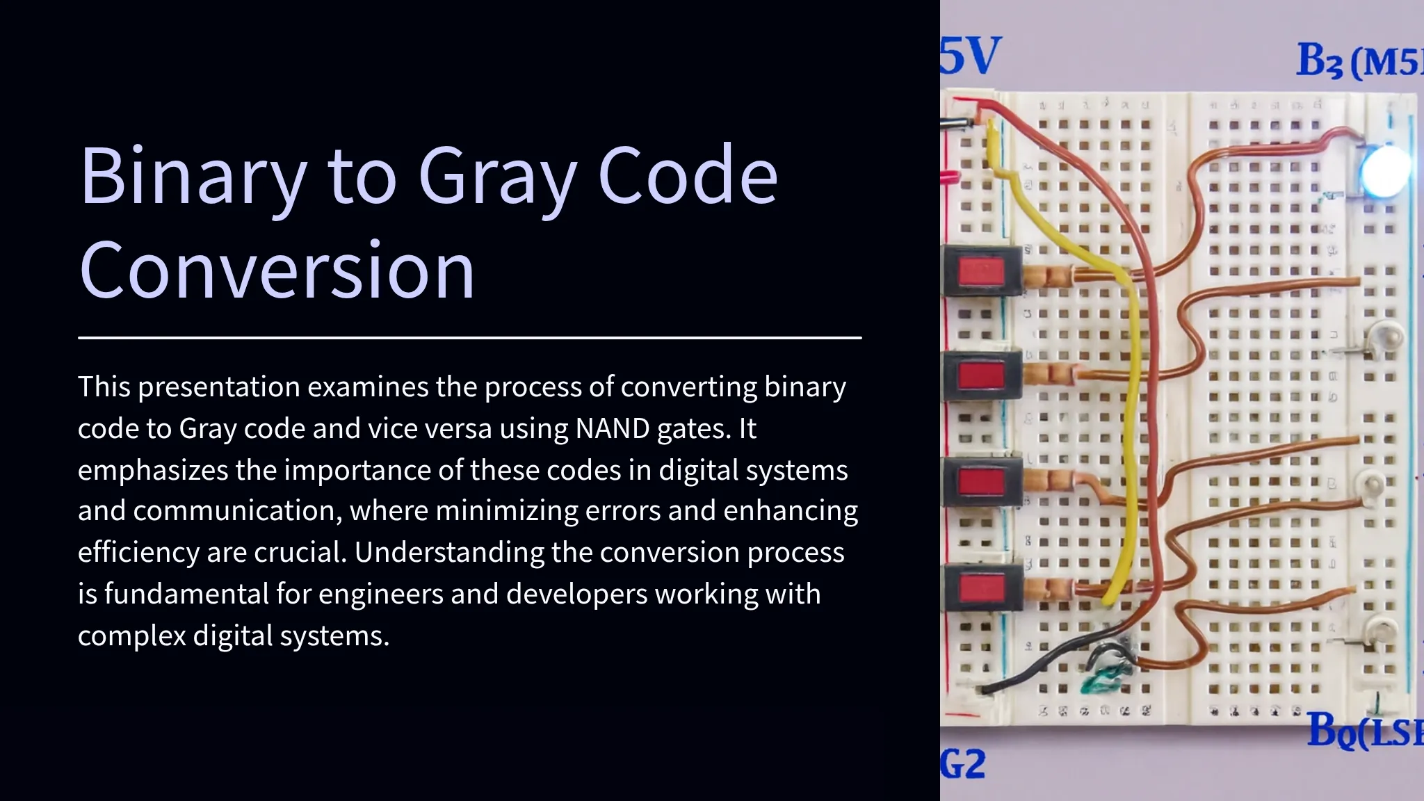 Binary to Gray Code Conversion