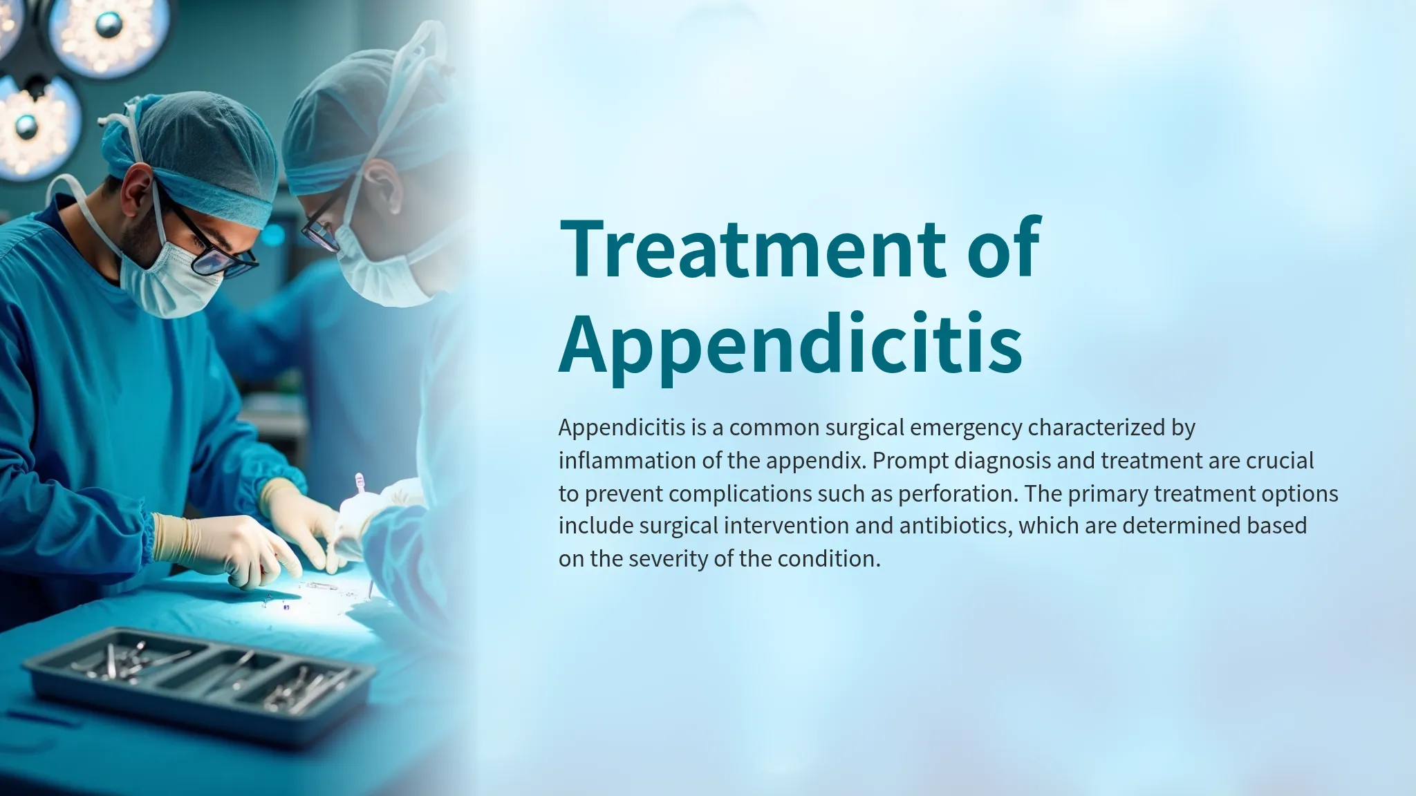 Treatment of Appendicitis