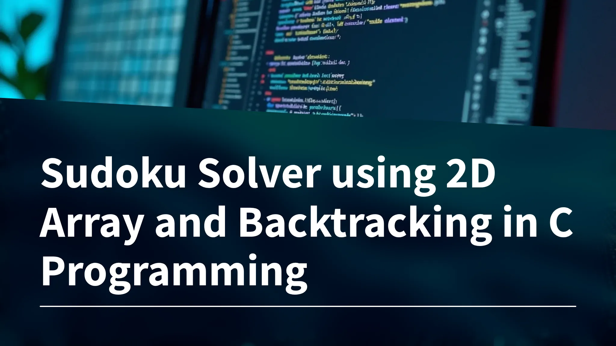 Sudoku Solver using 2D Array...