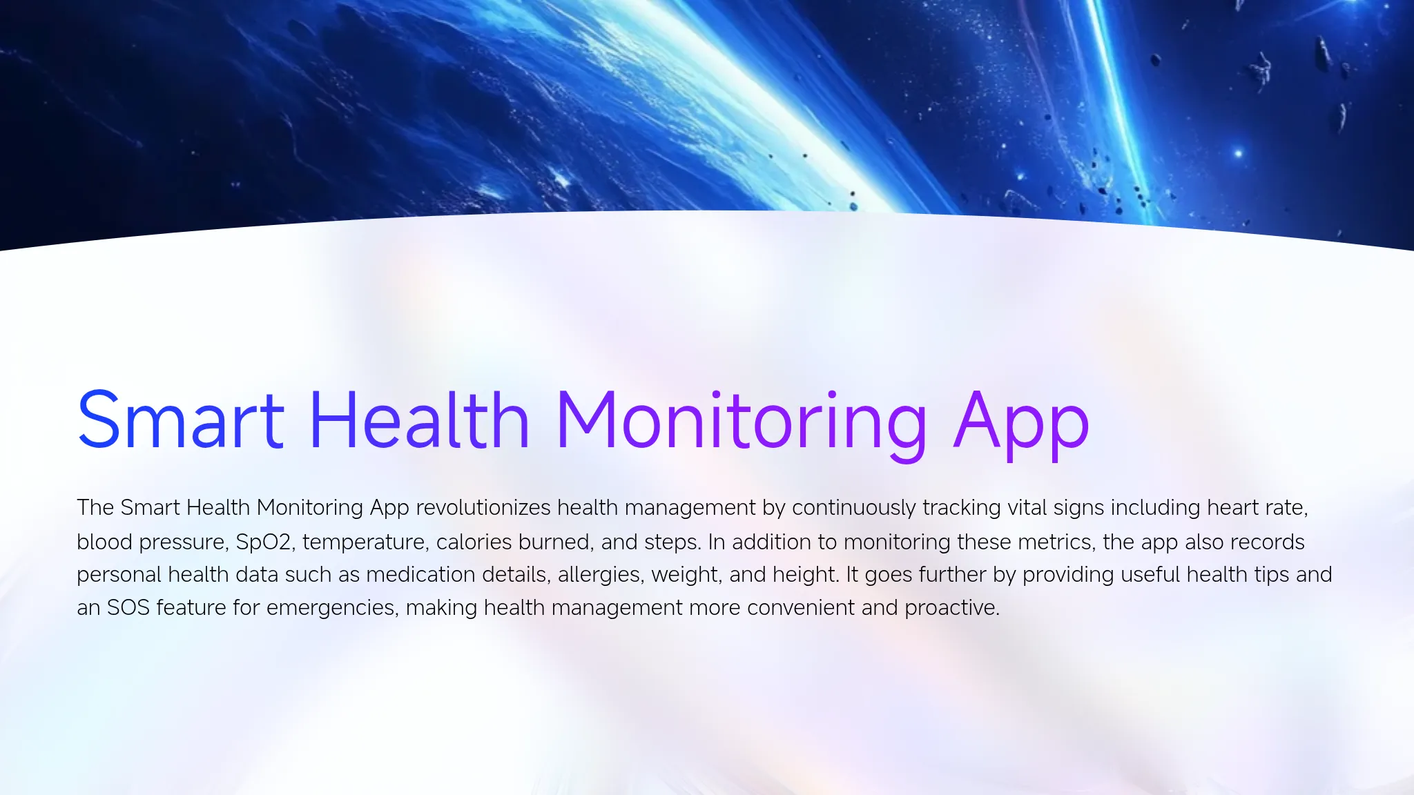 Smart Health Monitoring App