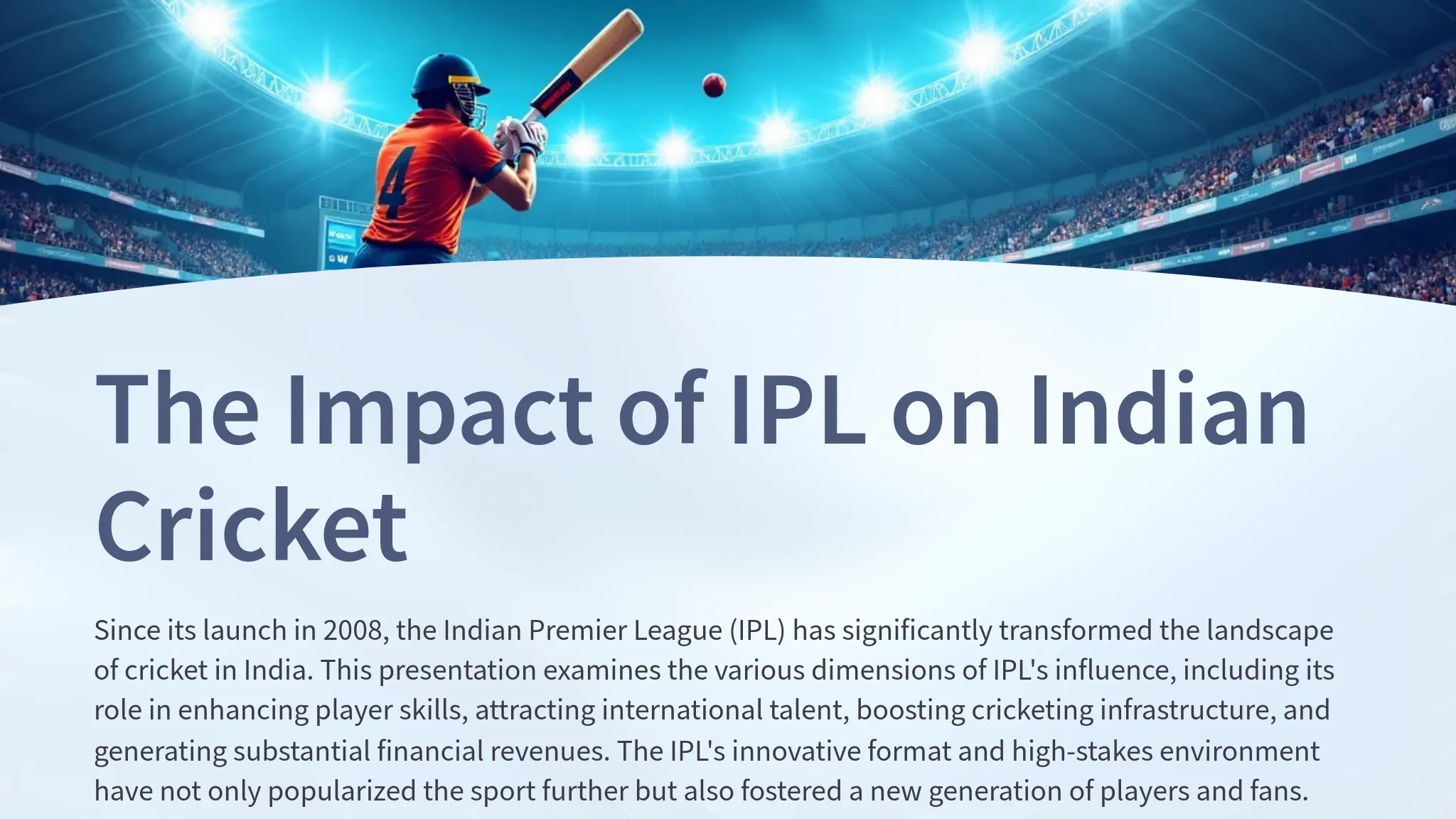 Ipl Article The Impact of IPL on Indian C...