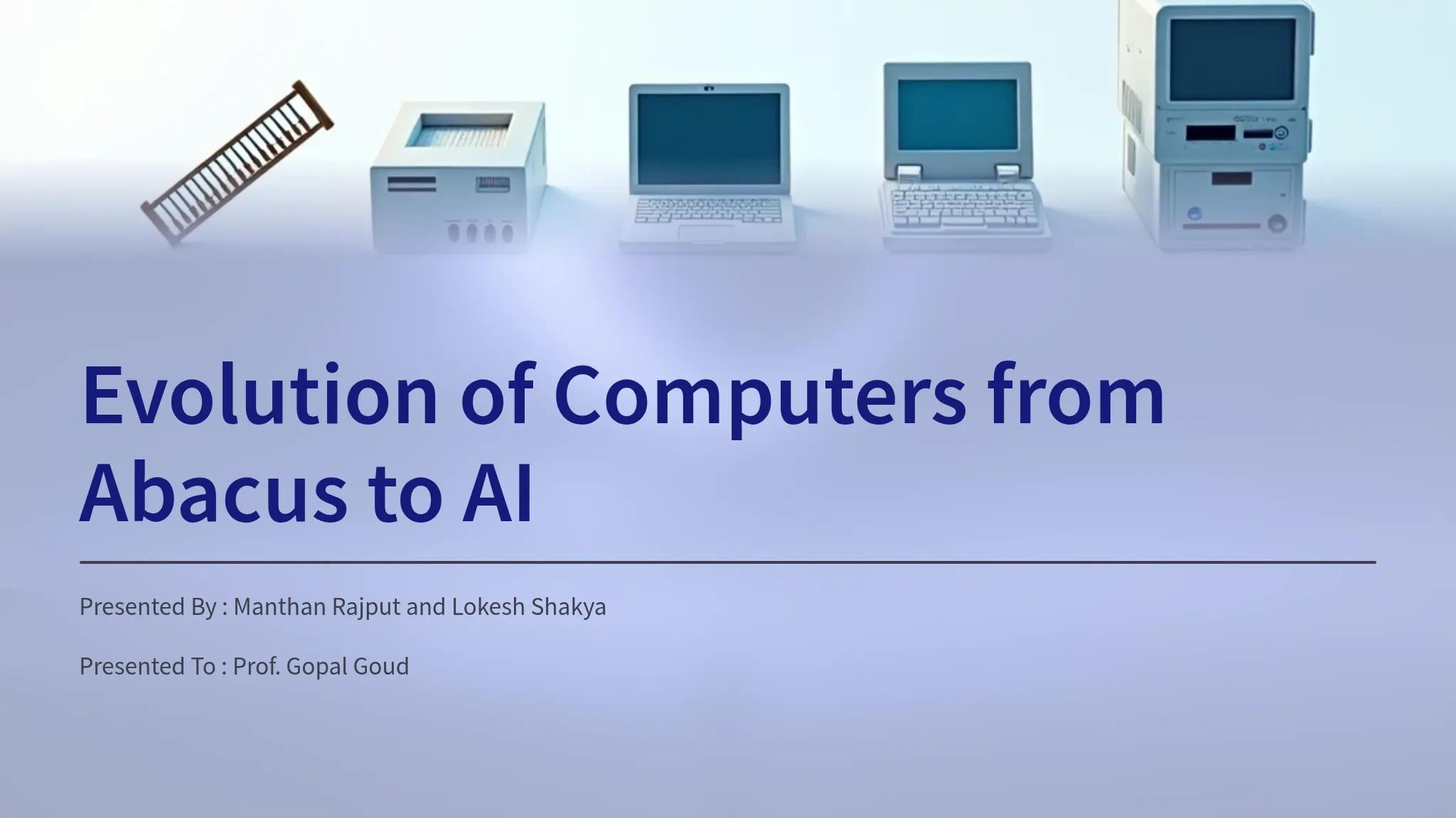Evolution of Computers from A...