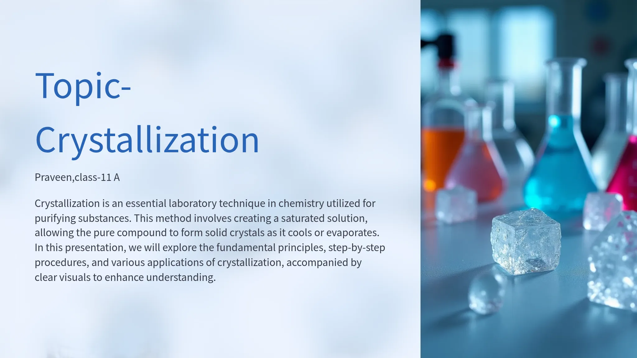 Crystallization Experiment in...