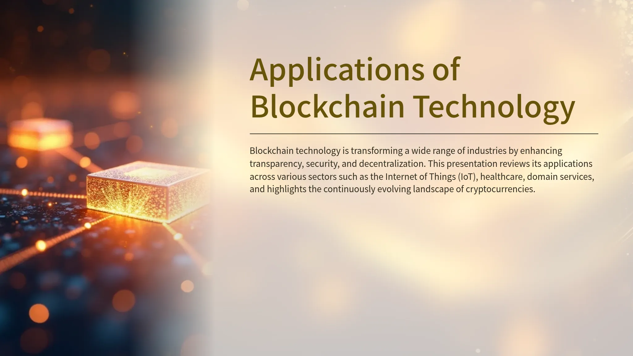 Applications of Blockchain Te...