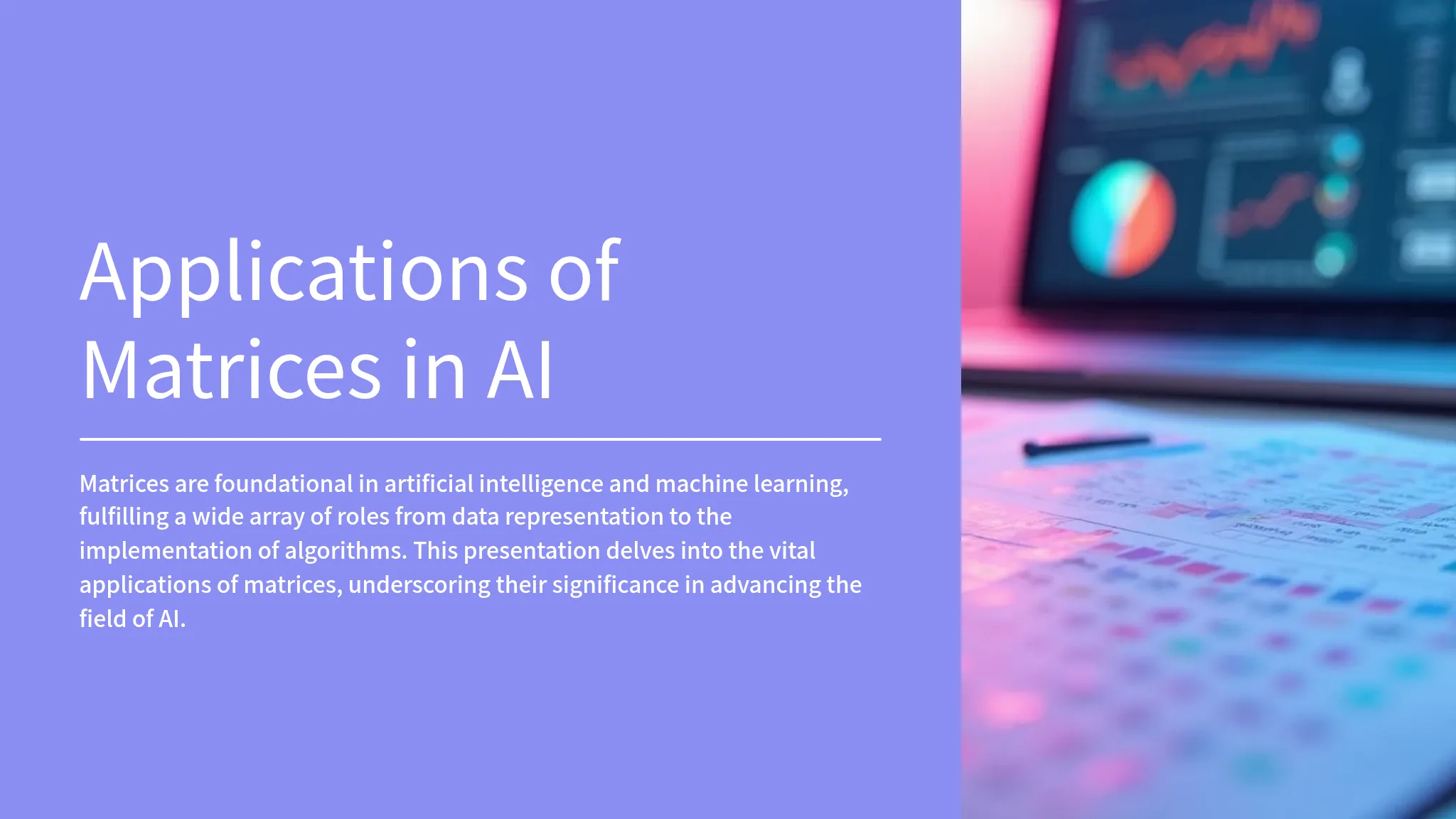 Applications of Matrices in AI