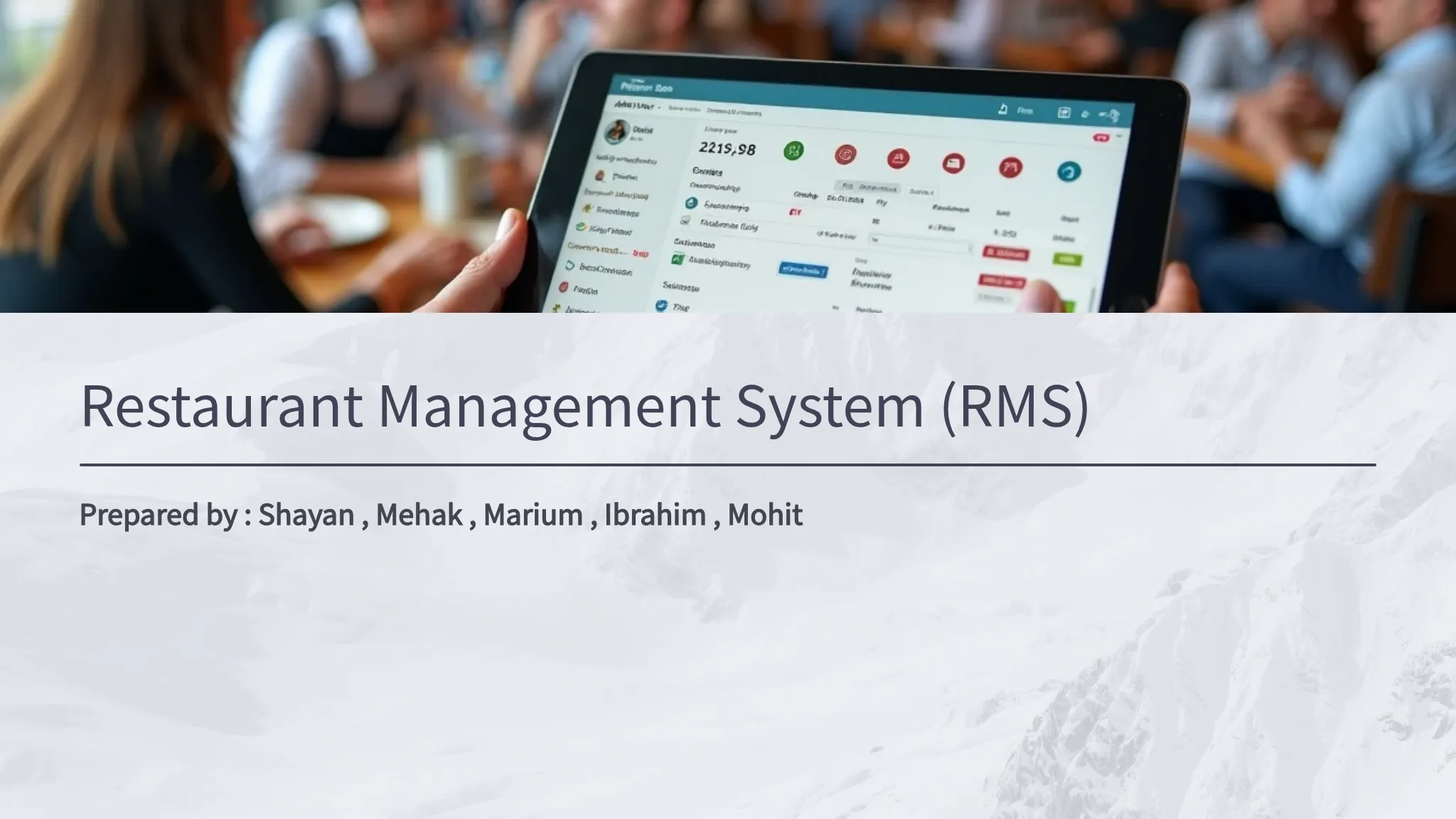Restaurant Management System...