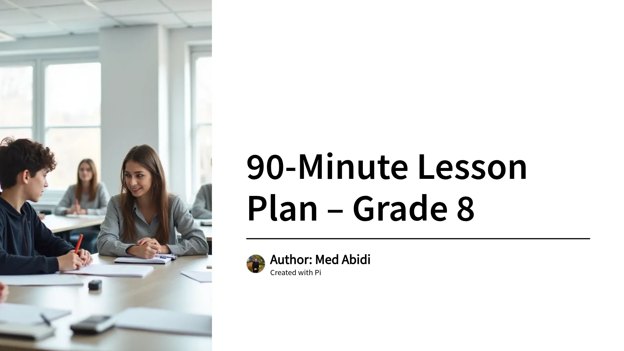 90-Minute Lesson Plan – Grade 8