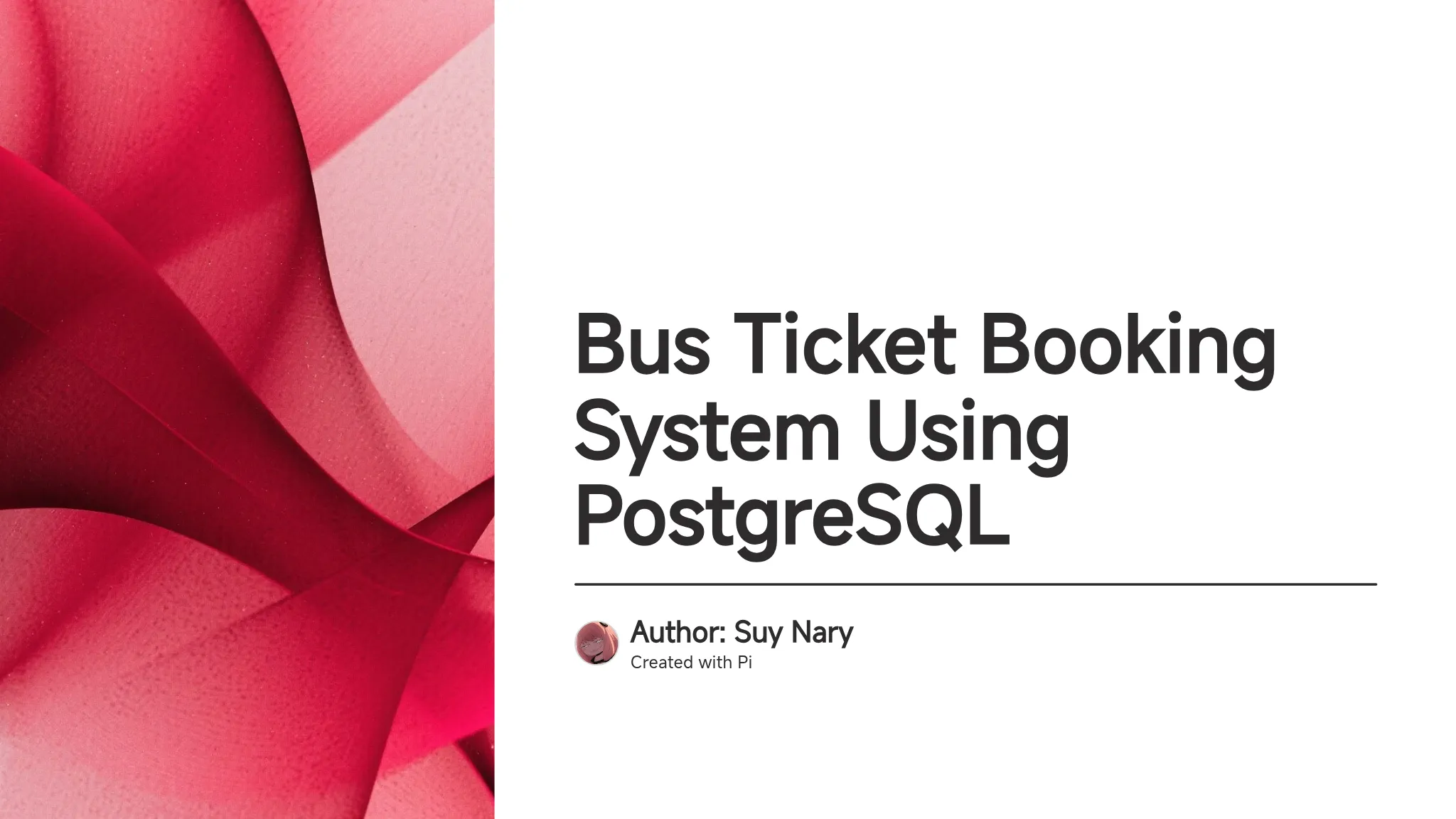 Bus Ticket Booking System Using PostgreSQL
