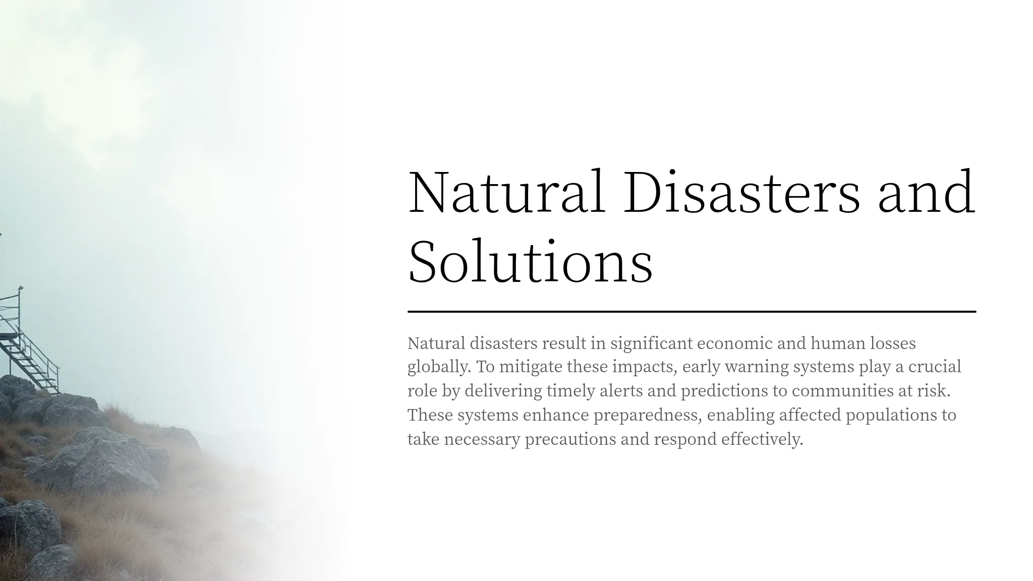 Natural Disasters and Solutions