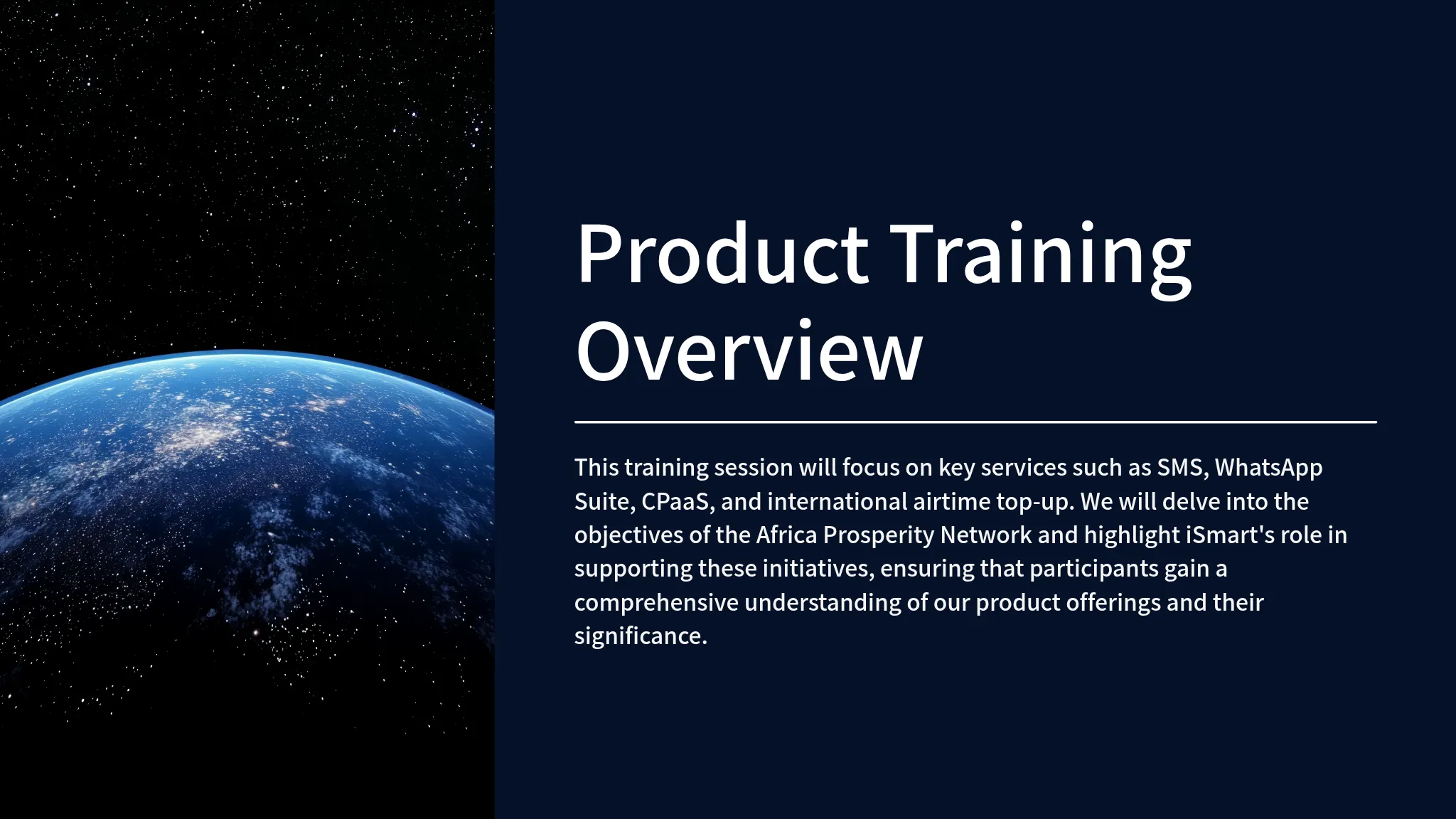 Product Training Overview