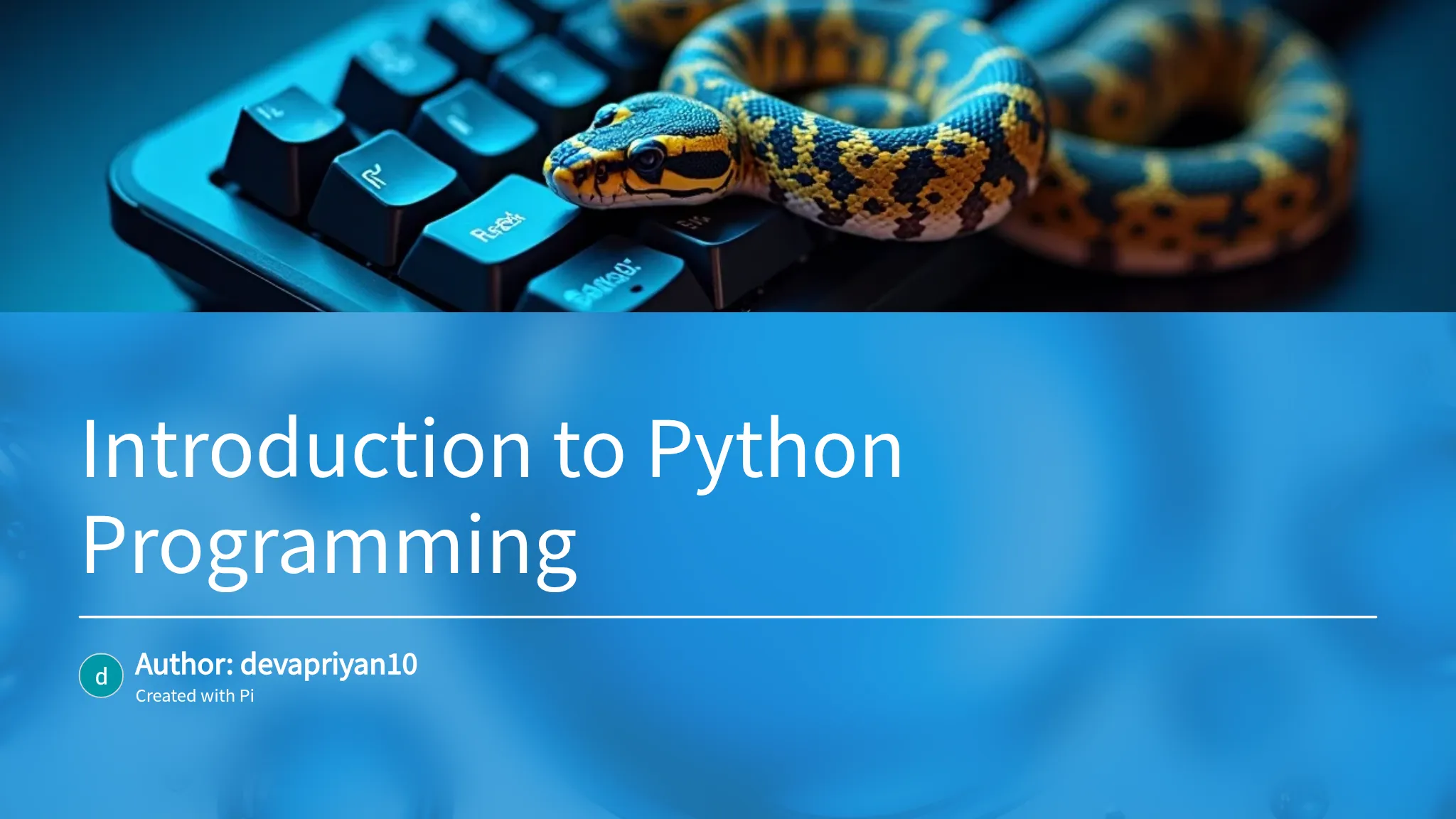 Introduction to Python Progra...