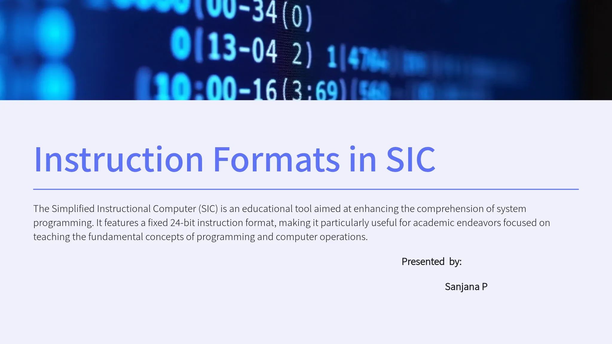 Sic Message Format Understanding the SIC Instruc...