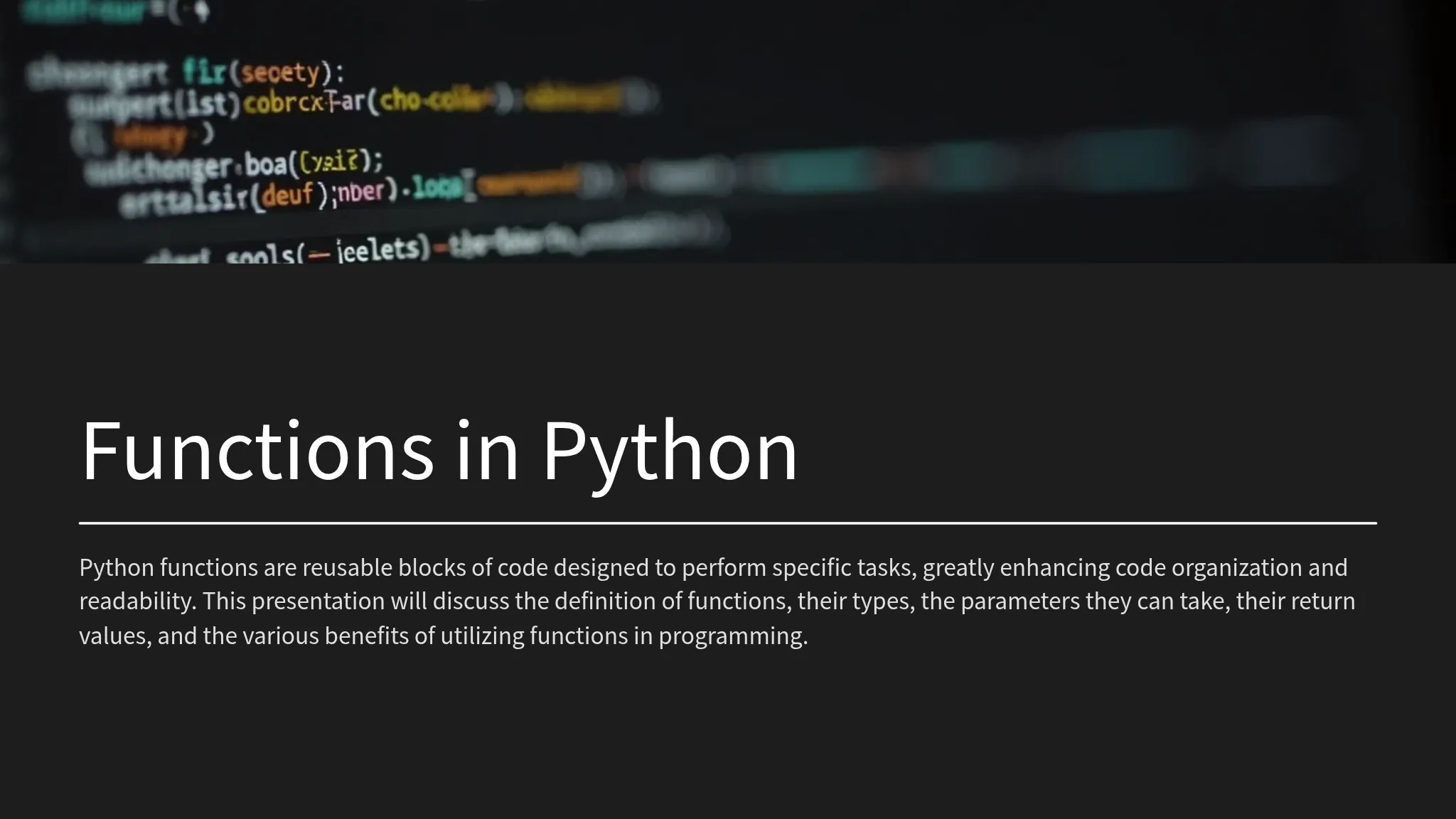 python functions (tutorial) - python Images High... Functions in Python