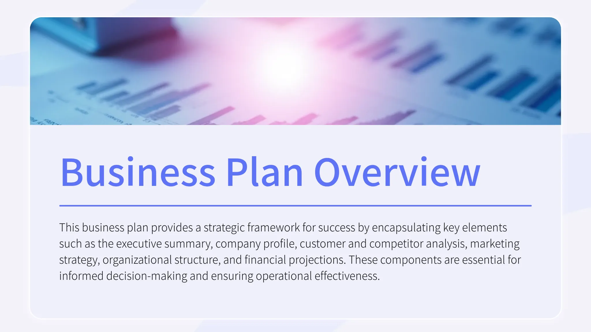 Business Plan Overview