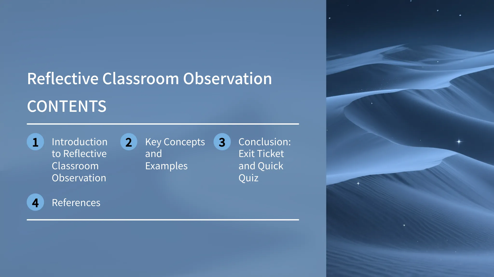 Reflective Classroom Observation