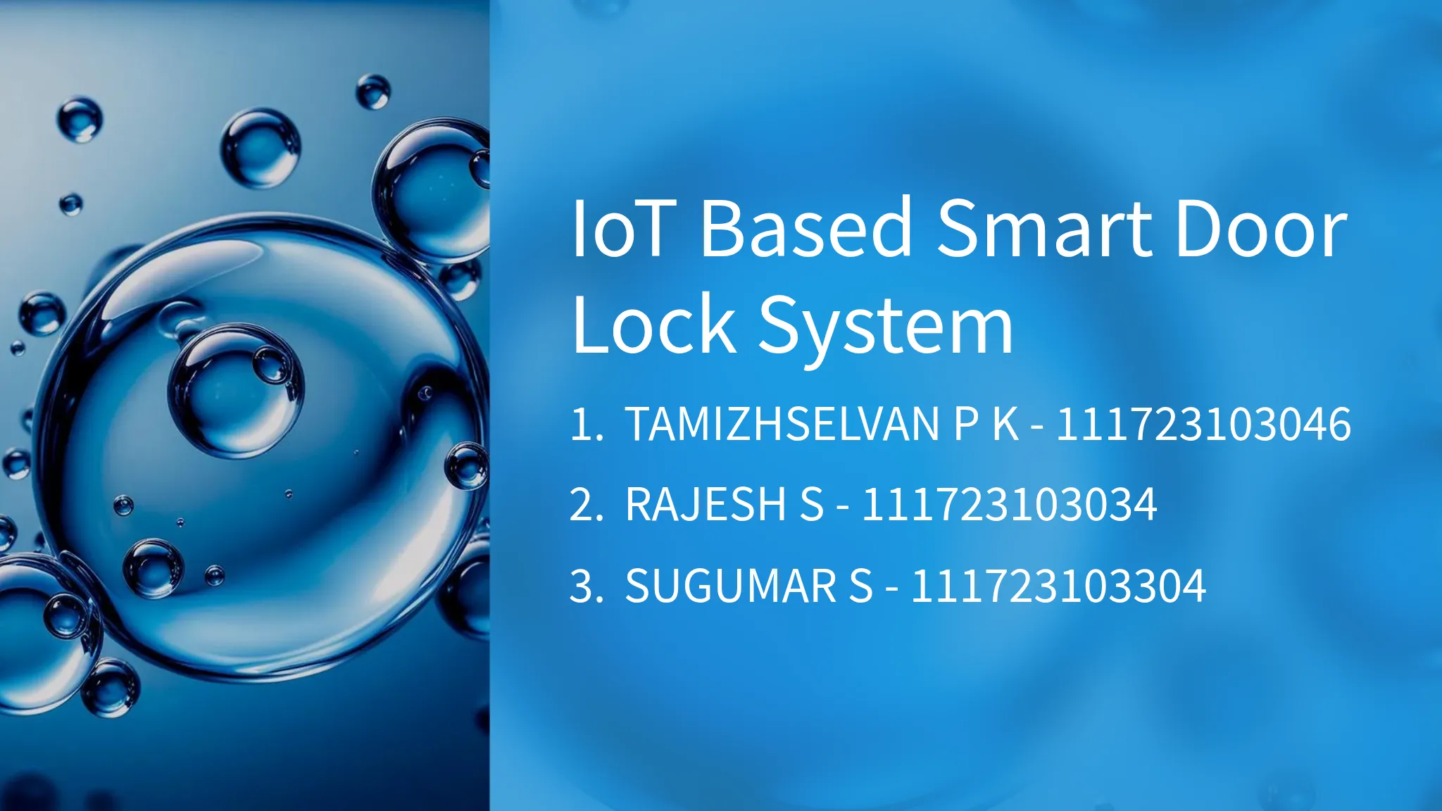 IoT Based Smart Door Lock System