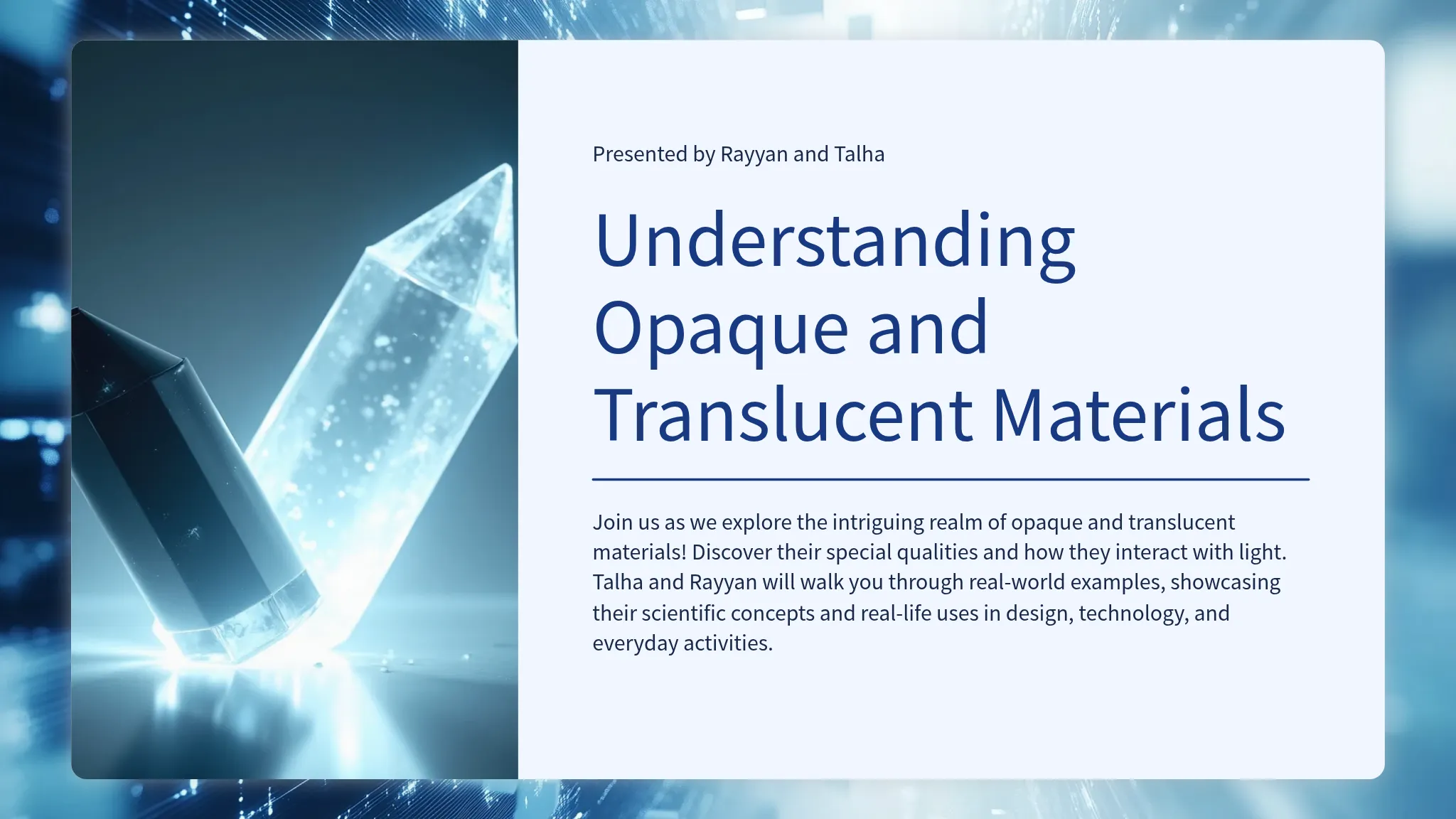 Opaque and Translucent Materi...