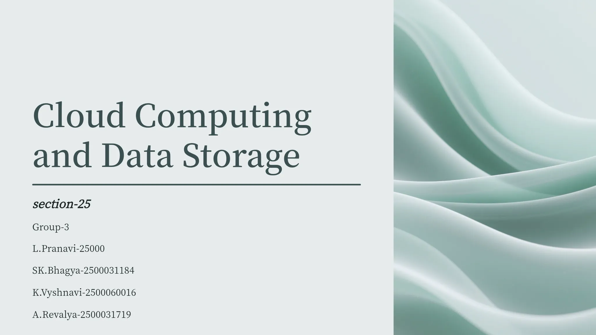 Copy of Cloud Computing and Data Storage
