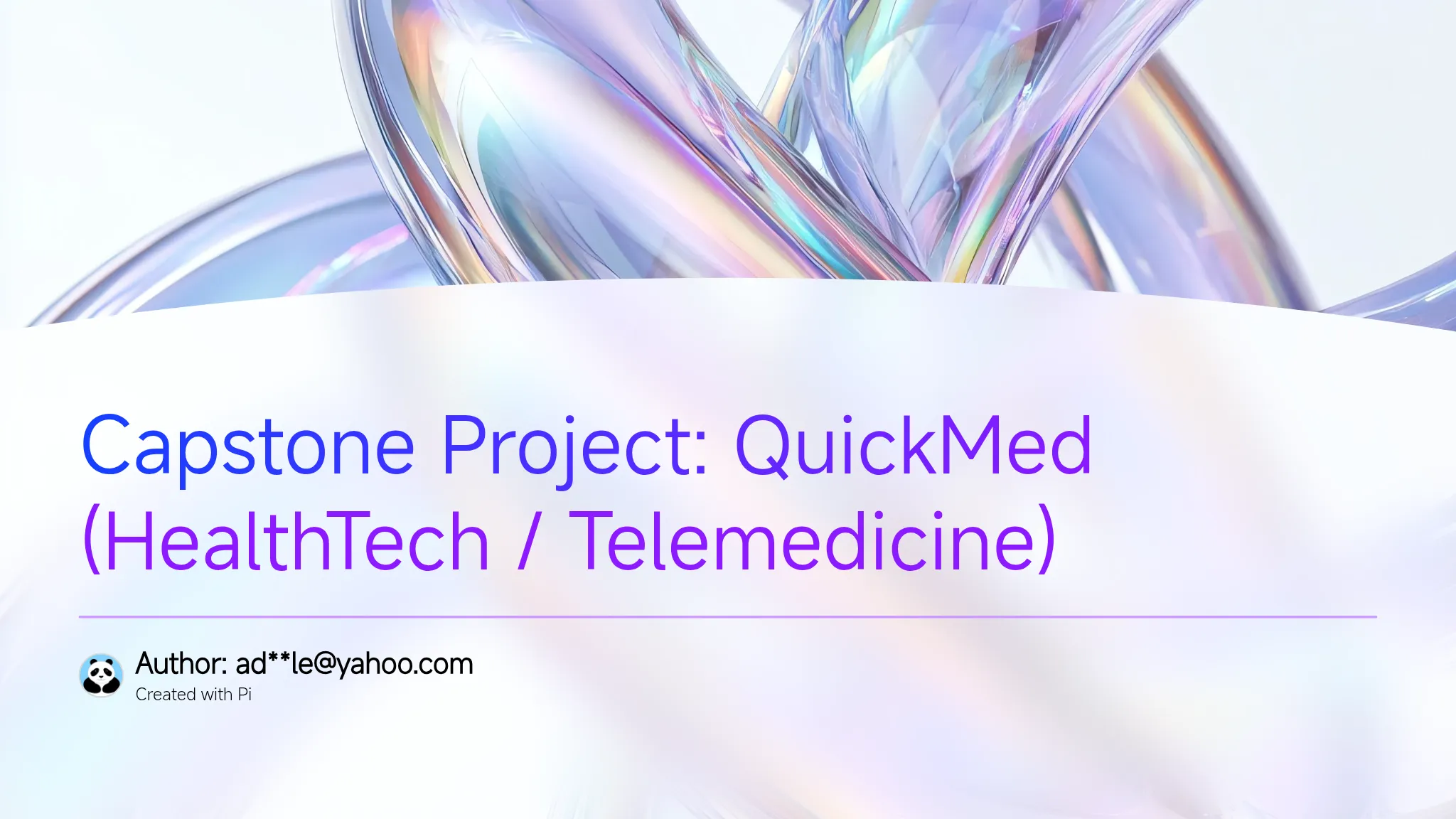 Capstone Project: QuickMed (H...