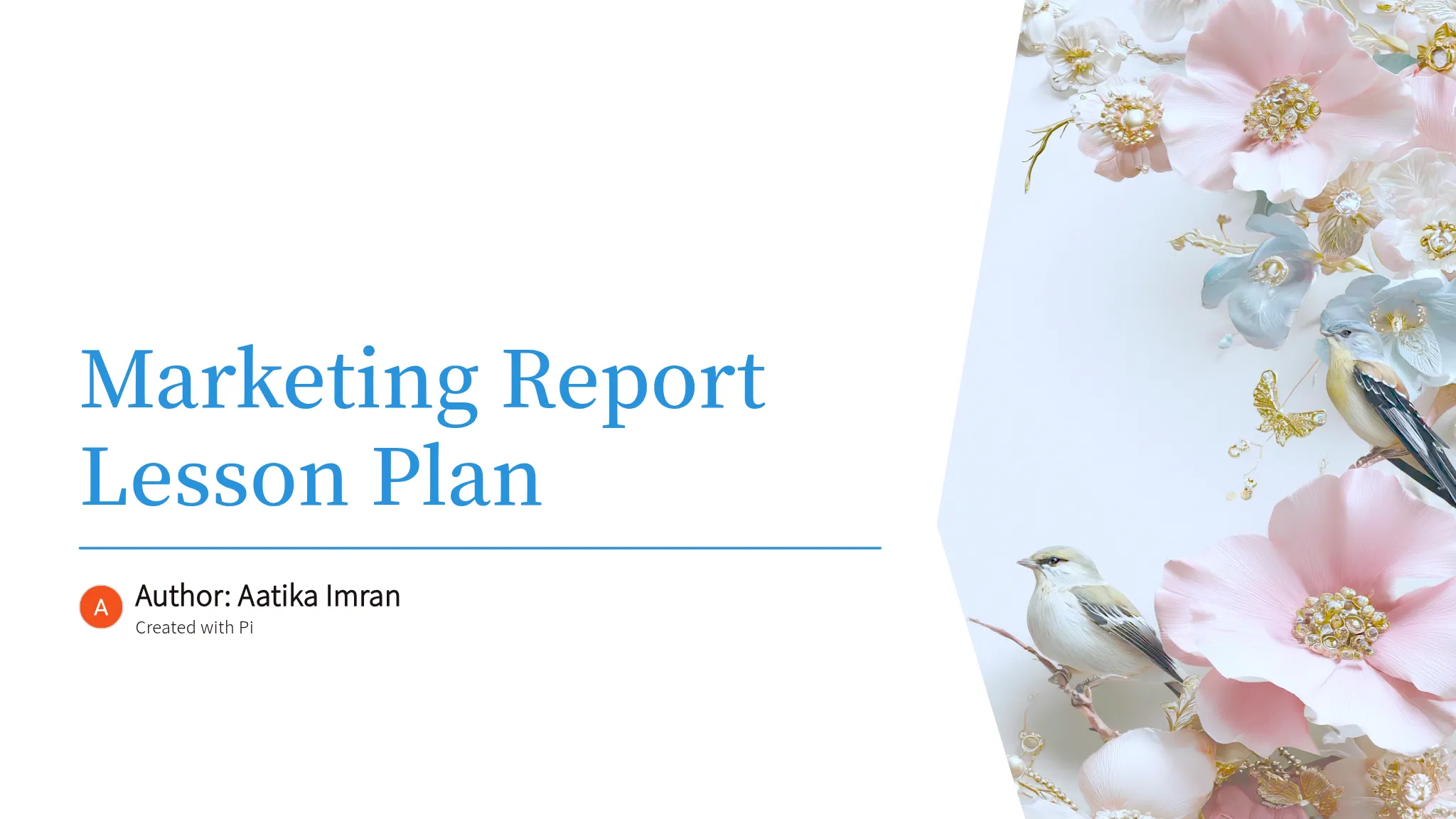 Marketing Report Lesson Plan