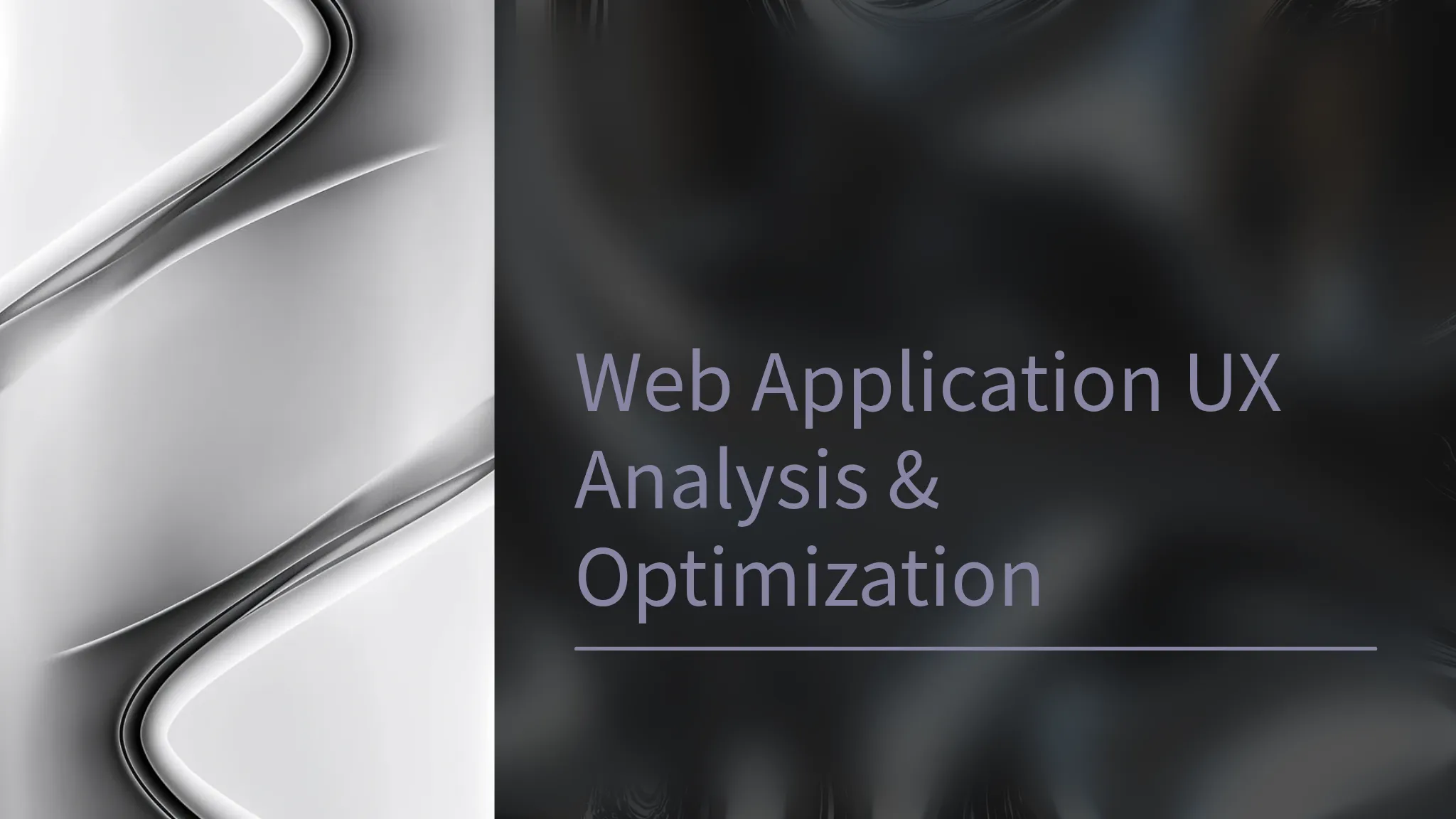 Web Application UX Analysis