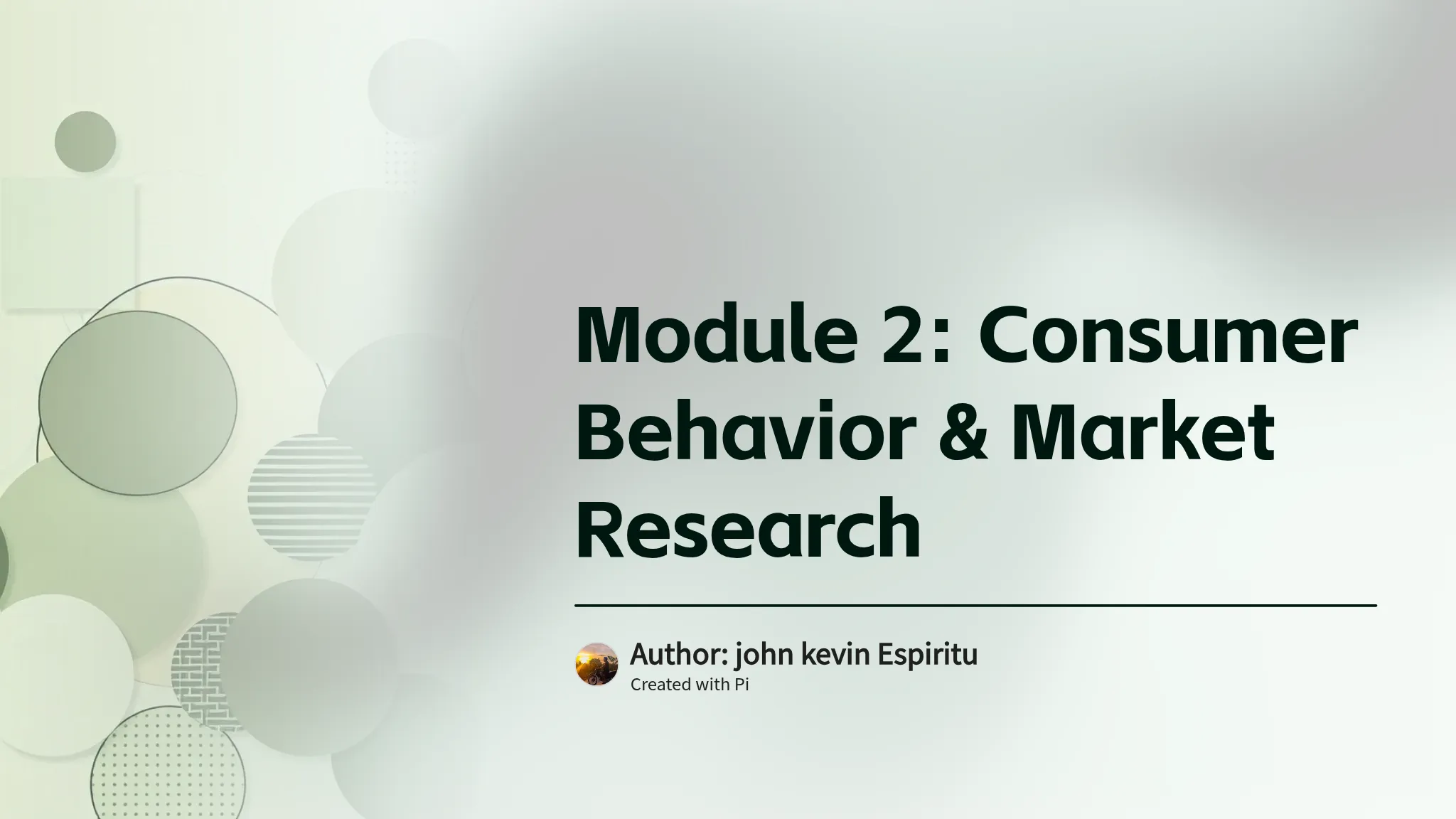 Module 2: Consumer Behavior
