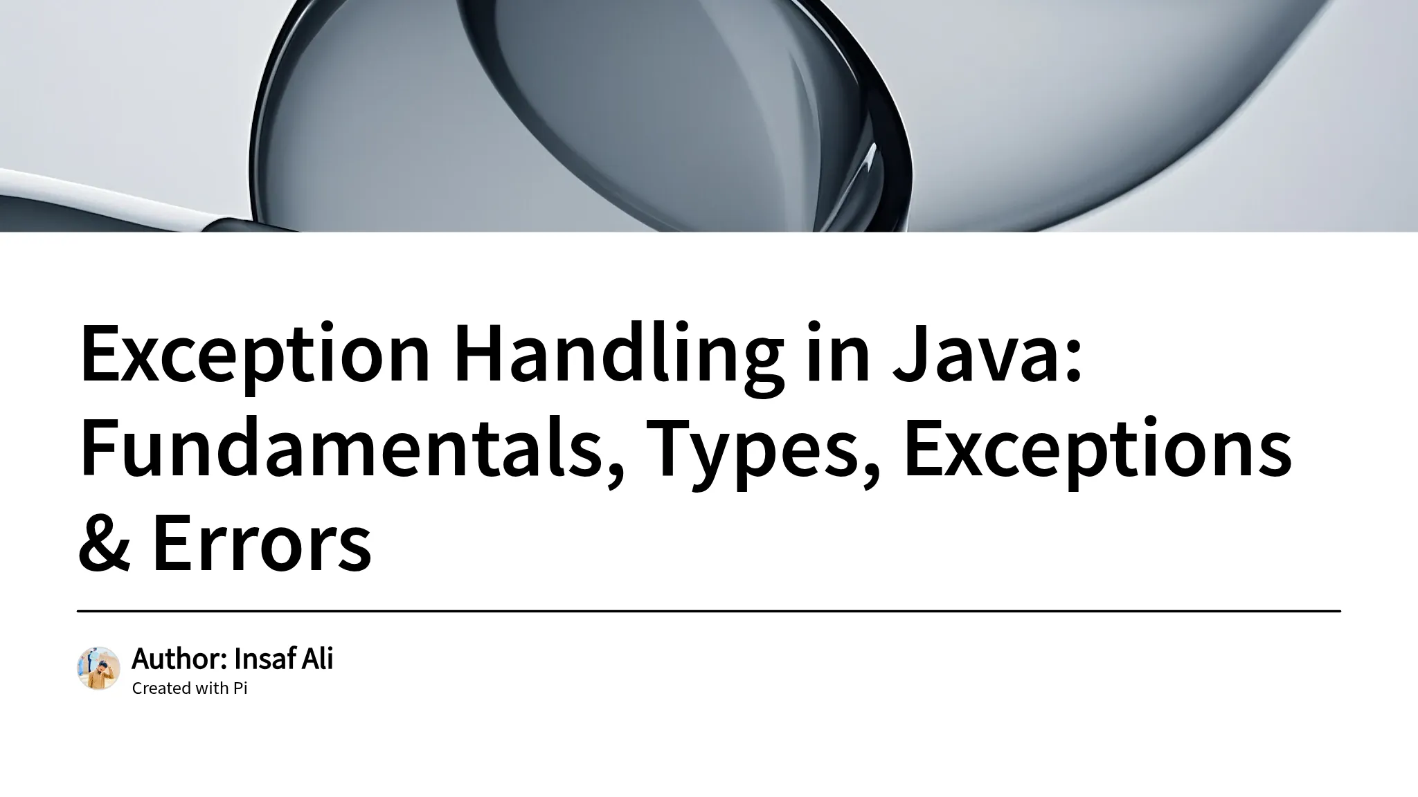 Exception Handling in Java: F...