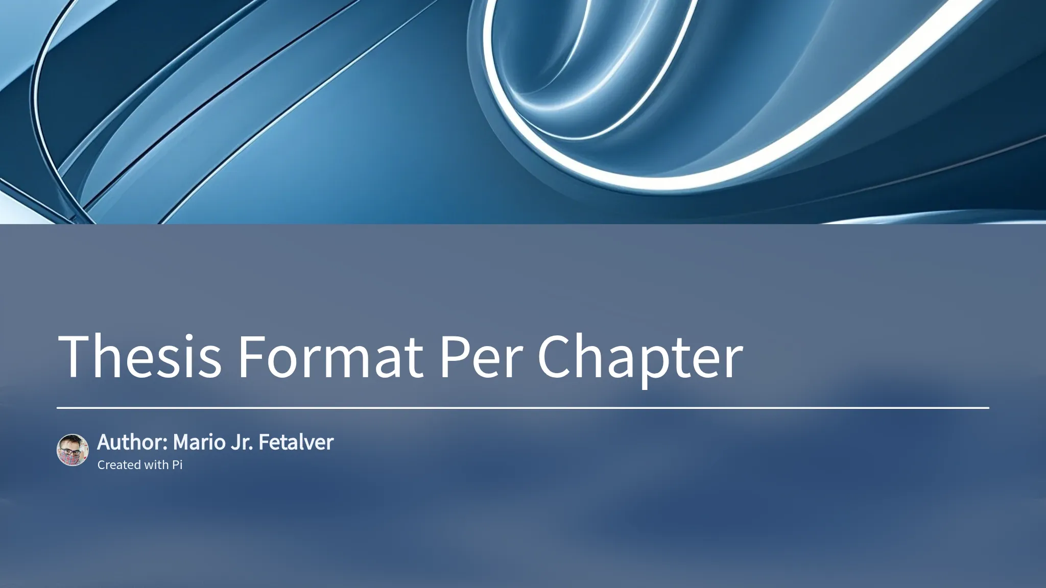 Thesis Format Per Chapter