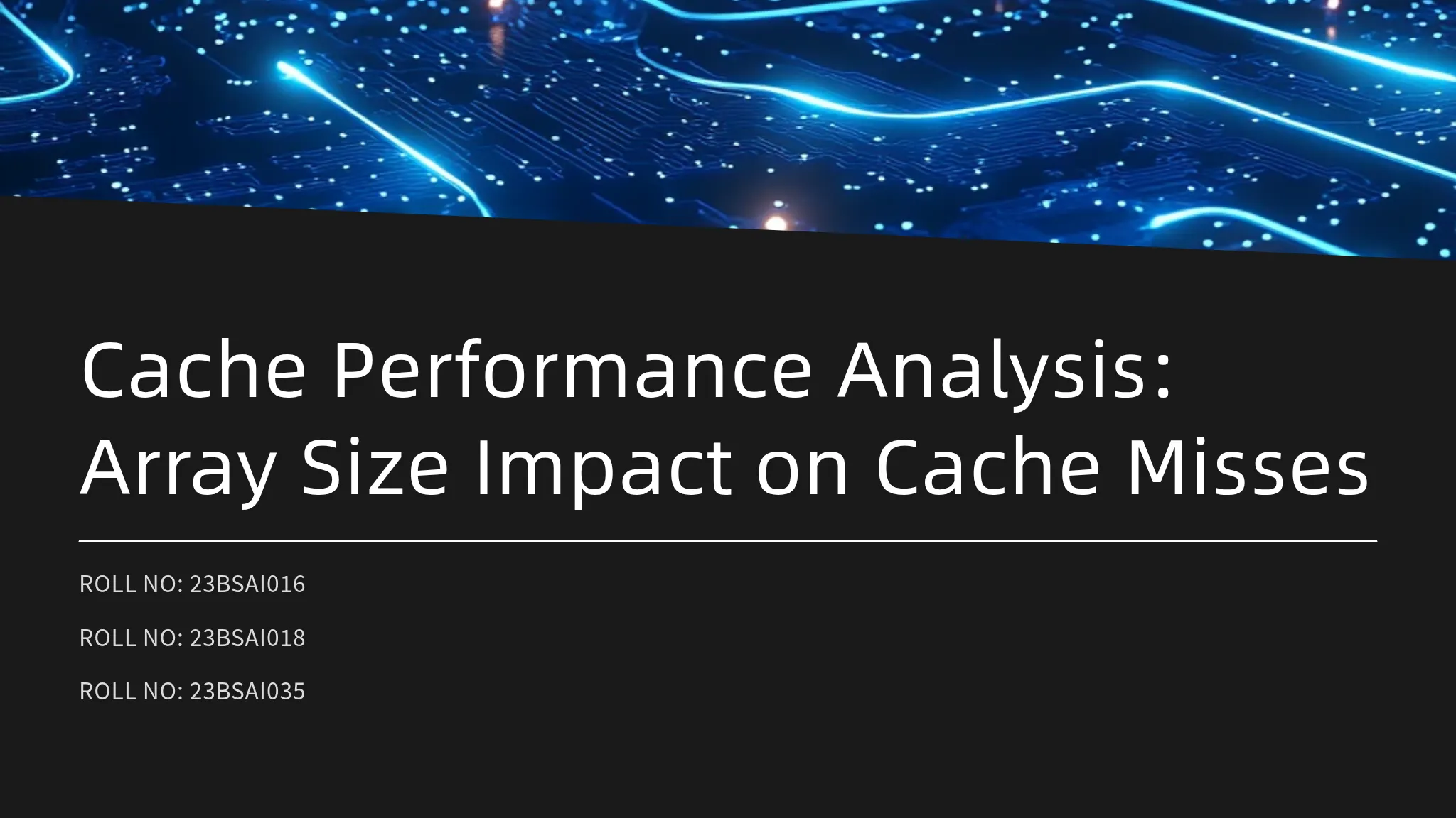 Cache Statistic Cache Performance Analysis: A...