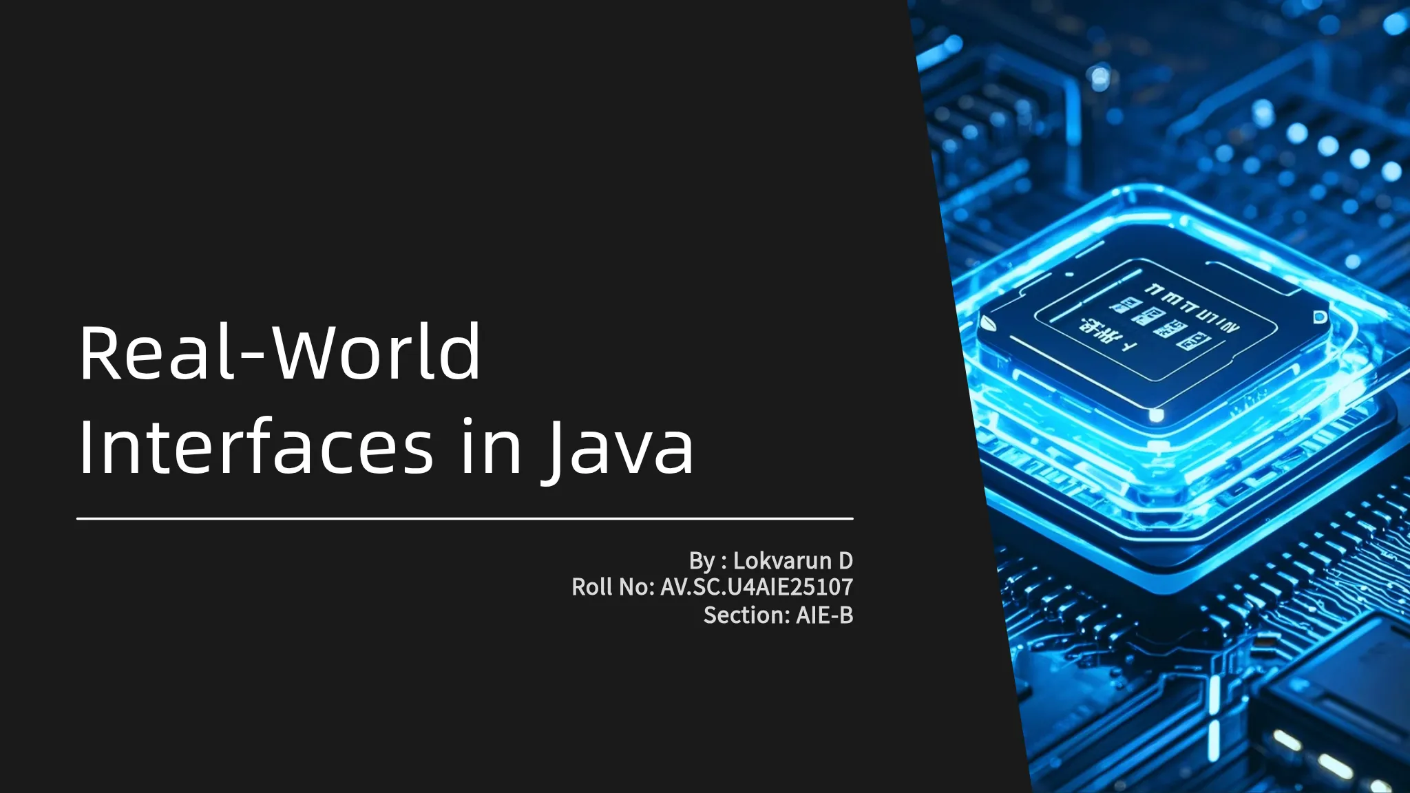 Real-World Interfaces in Java