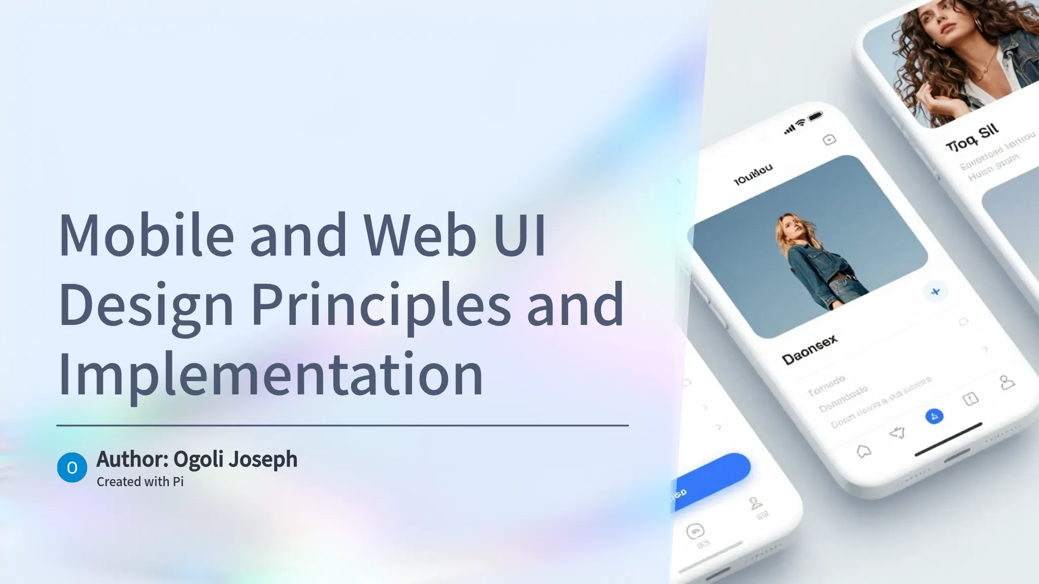 Mobile and Web UI Design Principles and Implementation