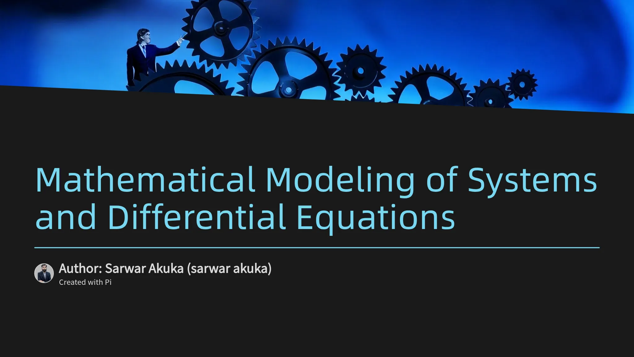 Mathematical Modeling of Systems and Differential Equations f...