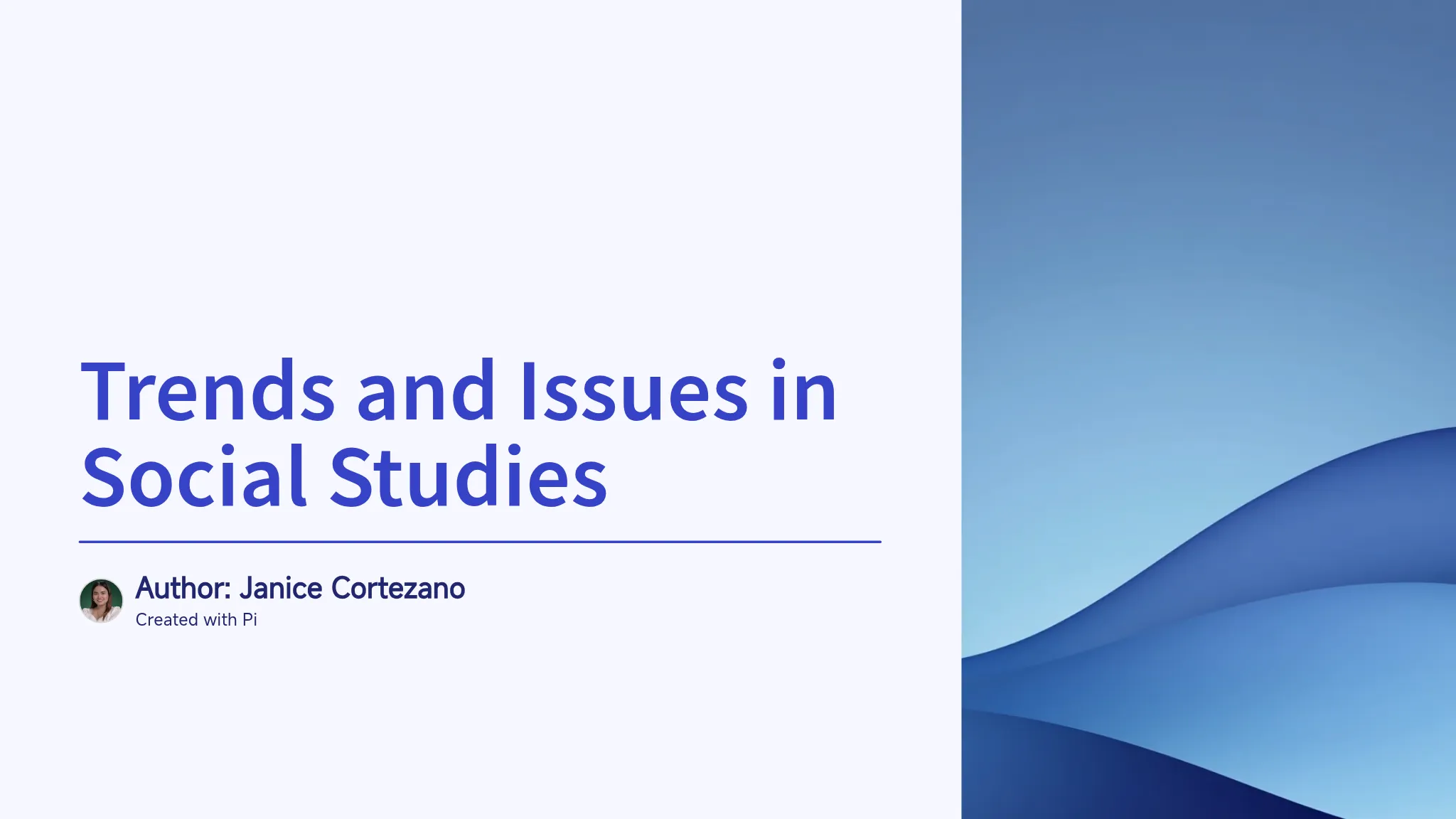 Trends and Issues in Social Studies