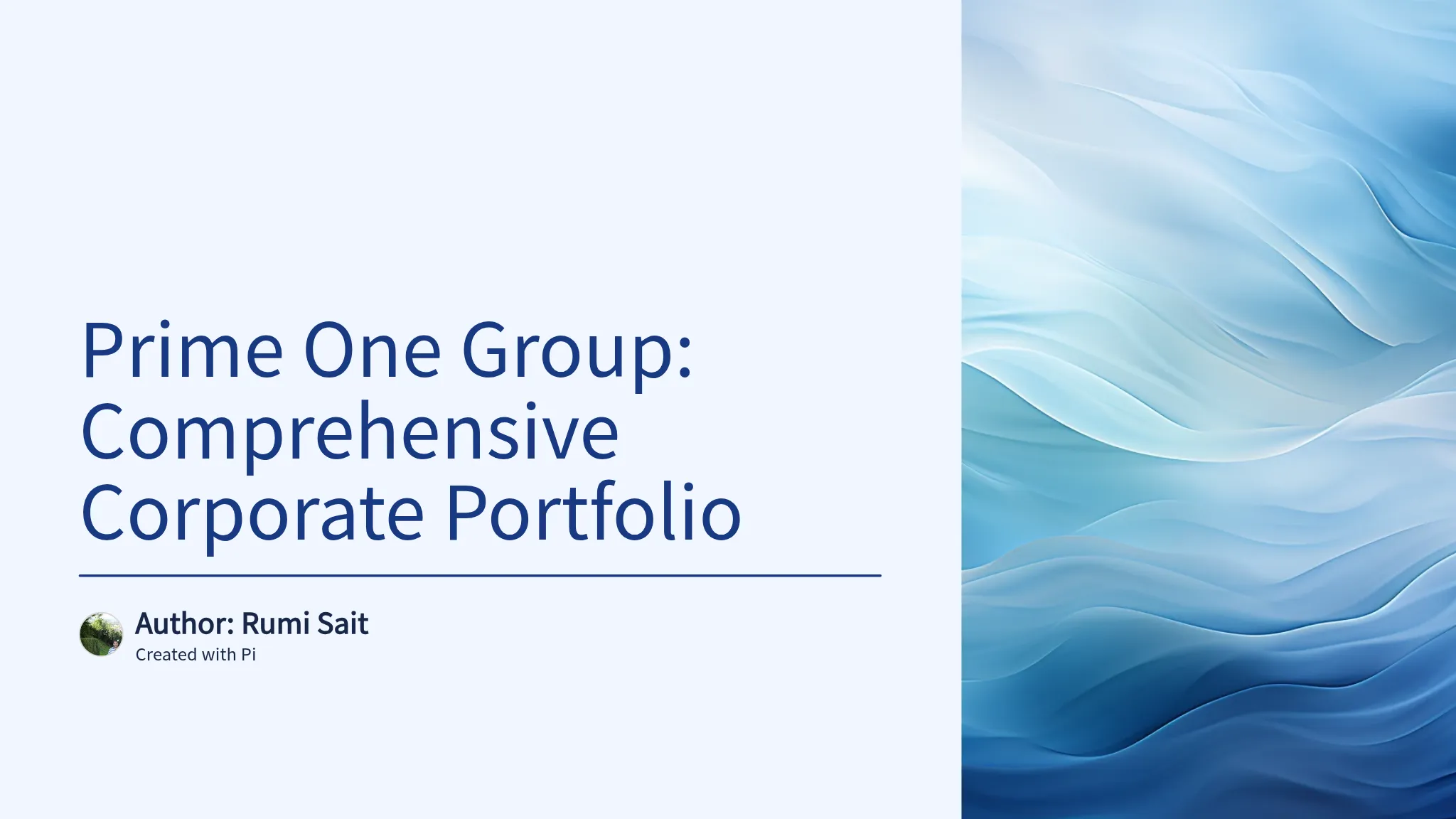 Prime One Group: Comprehensive Corporate Portfolio