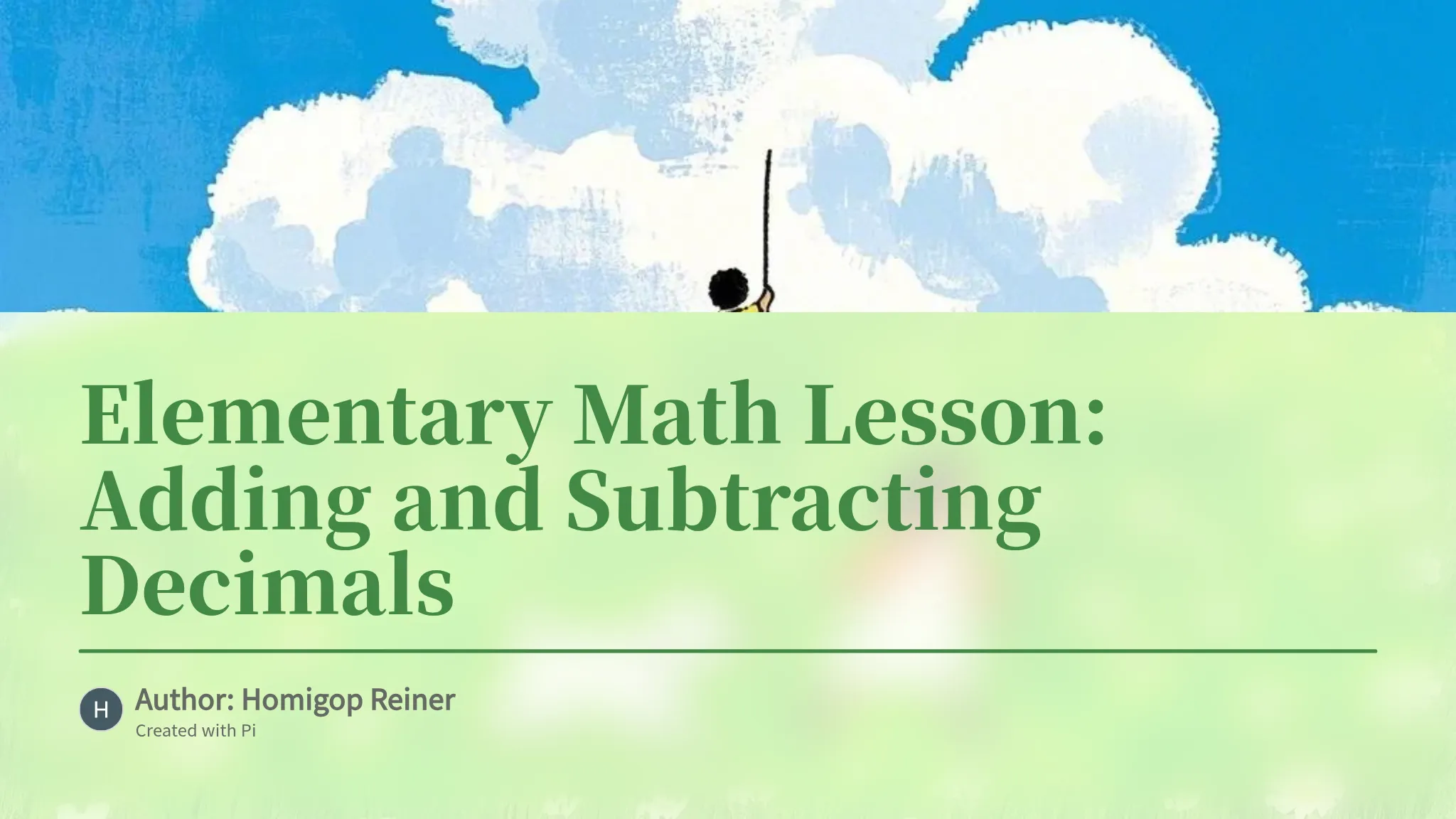 Elementary Math Lesson: Adding and Subtracting Decimals