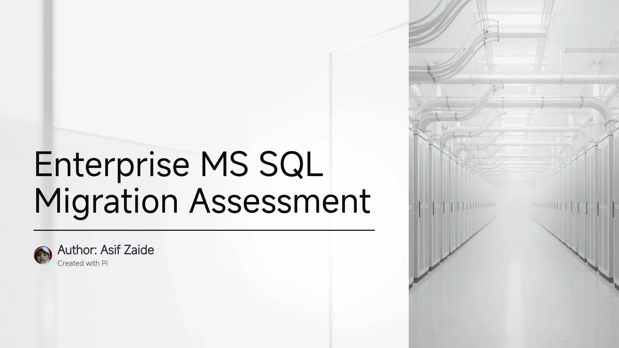 Enterprise MS SQL Migration Assessment
