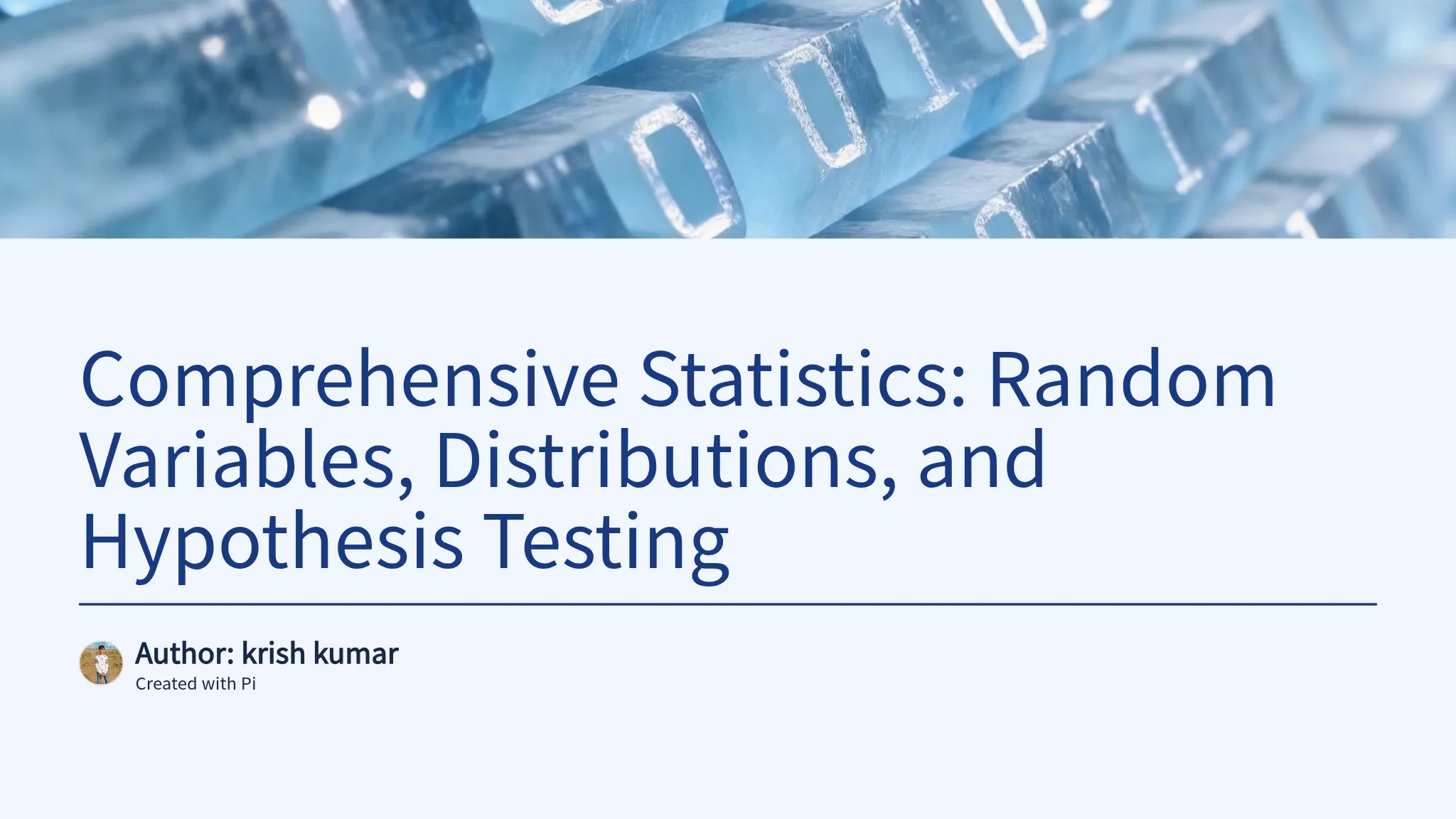 Stats Random Variable Image Comprehensive Statistics: Random Variables, Distributions, an...