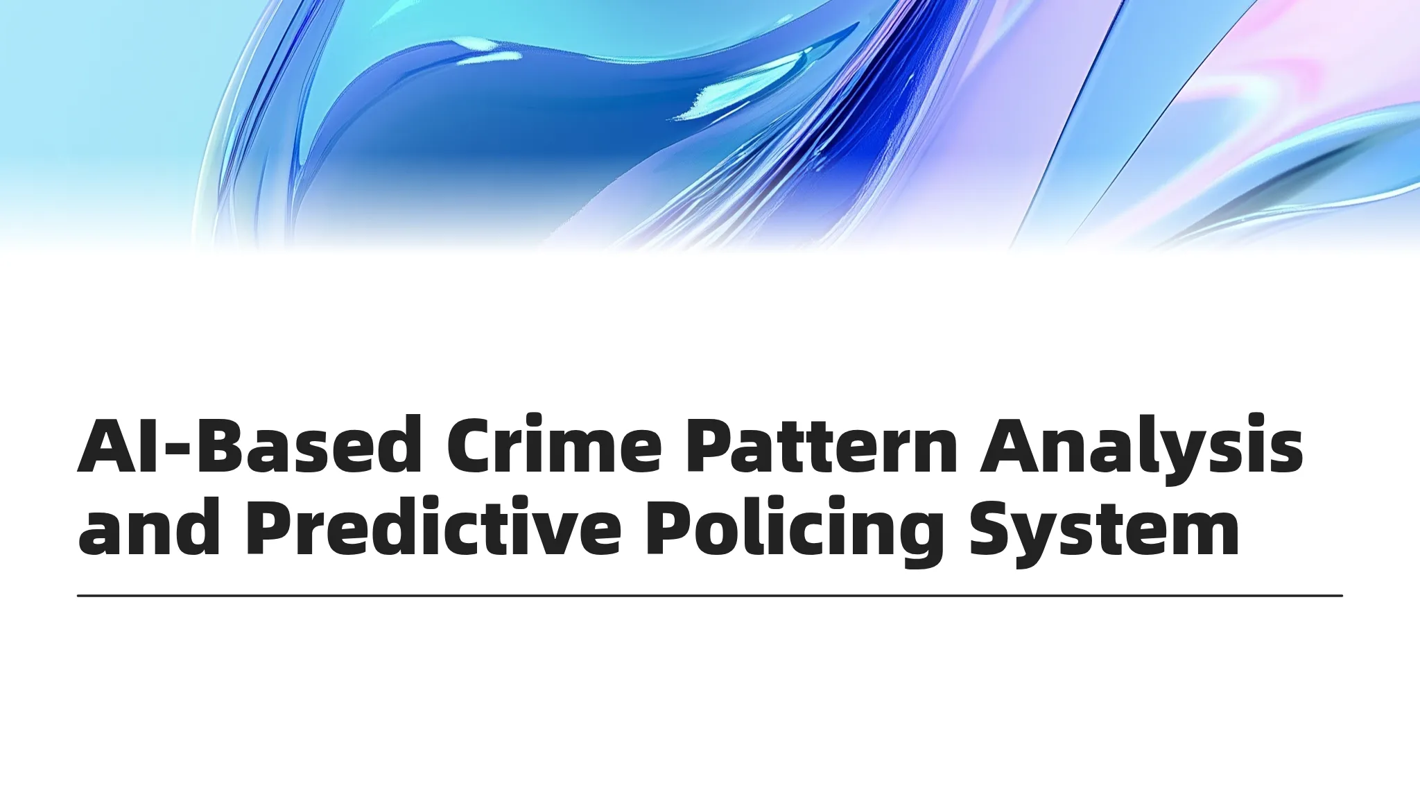 AI-Based Crime Pattern Analysis and Predictive Policing System