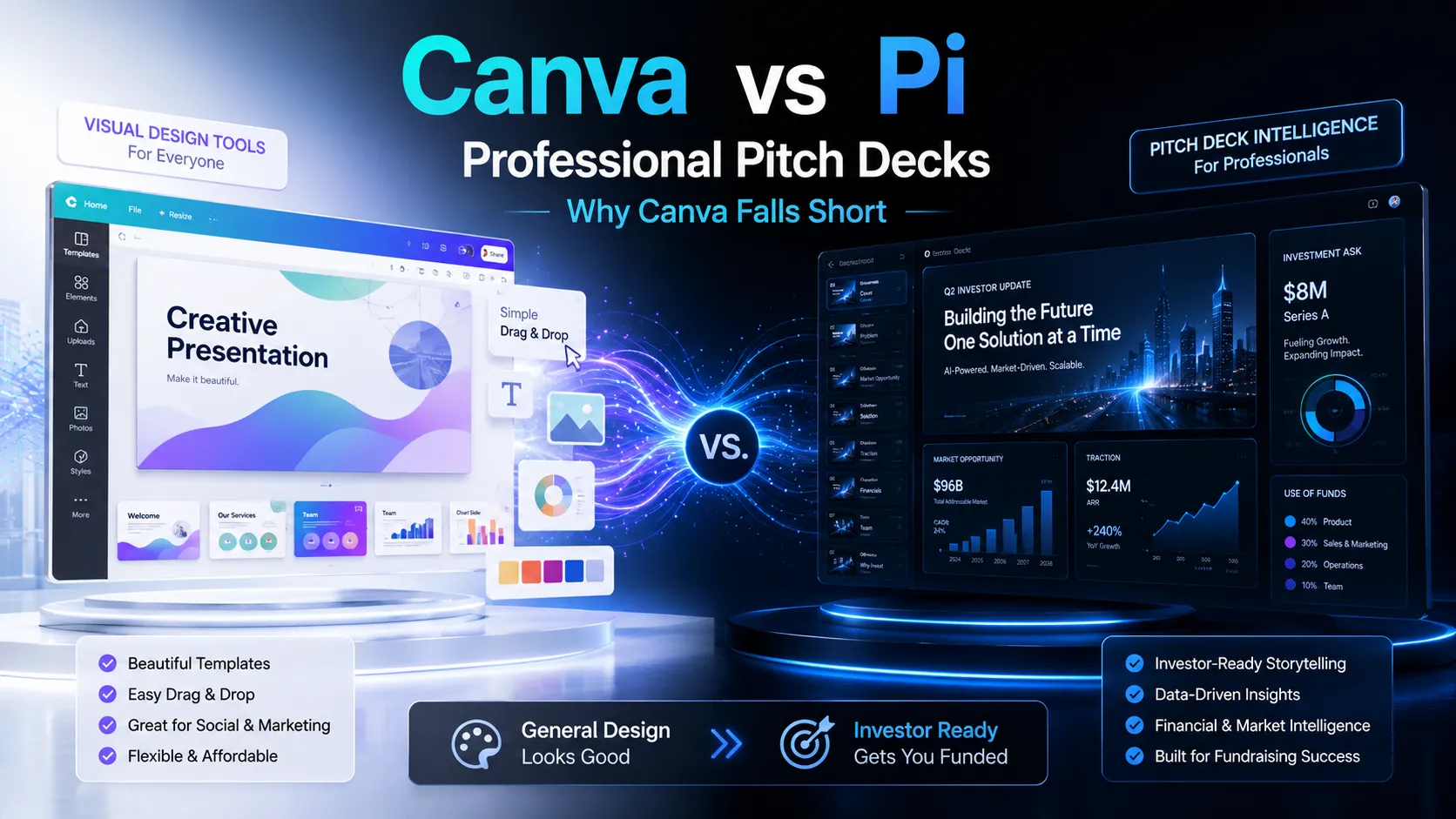 Why Canva Falls Short for Professional Pitch Decks (And What to Use Instead)