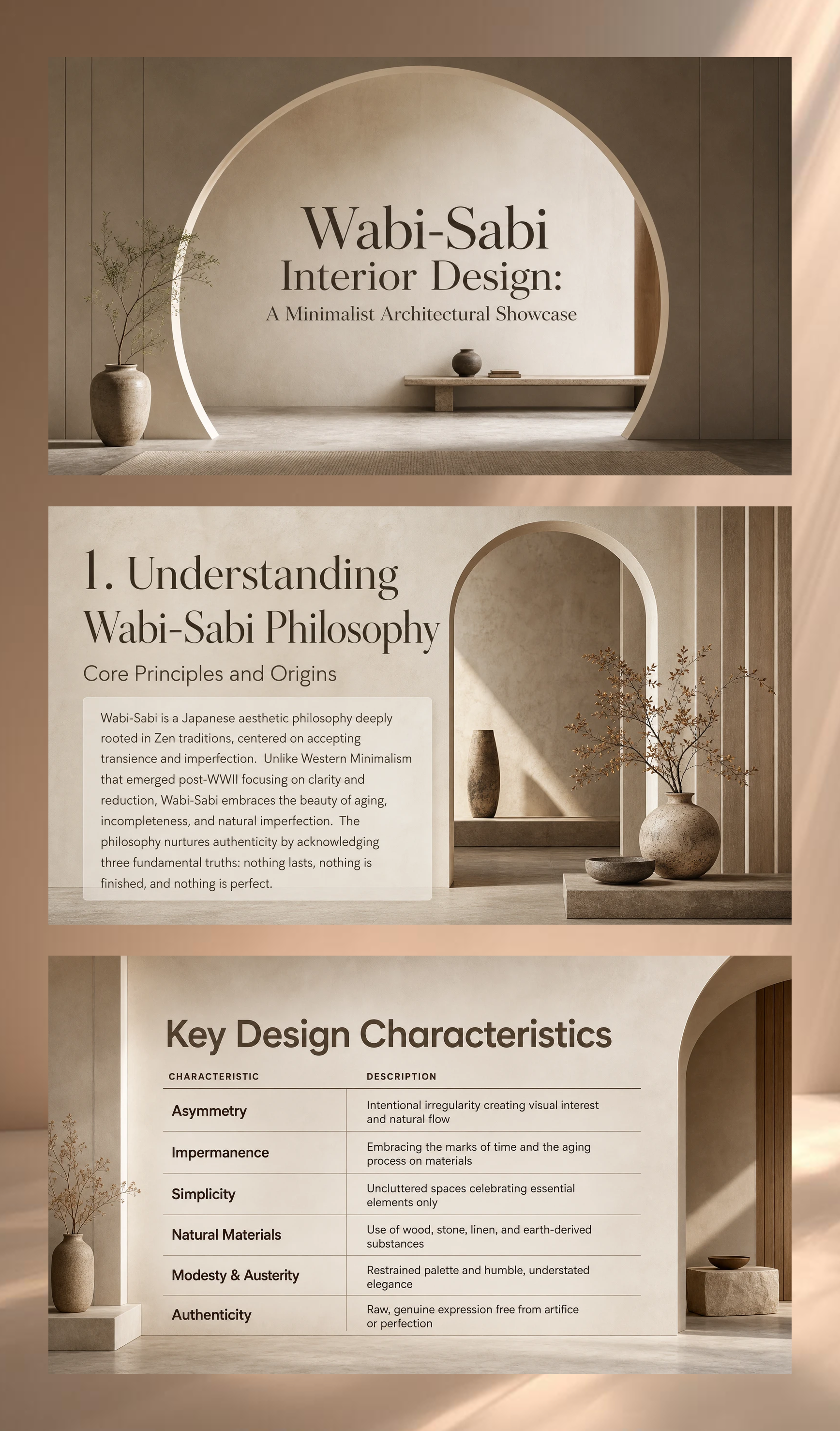 Wabi-Sabi Interior Design: A Minimalist Architectural Showcase
