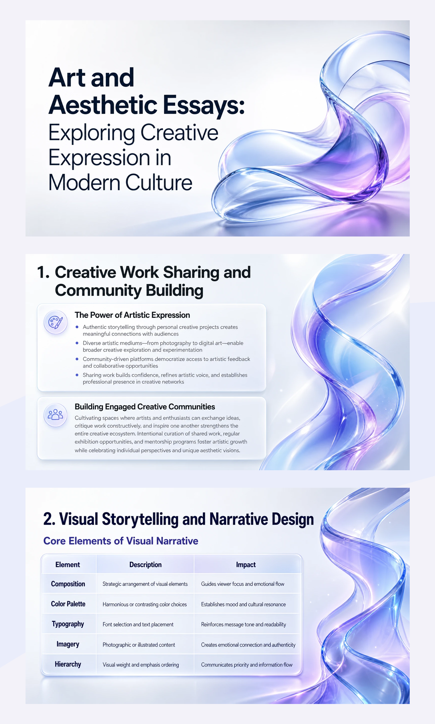 Art and Aesthetic Essays: Exploring Creative Expression in Mo...