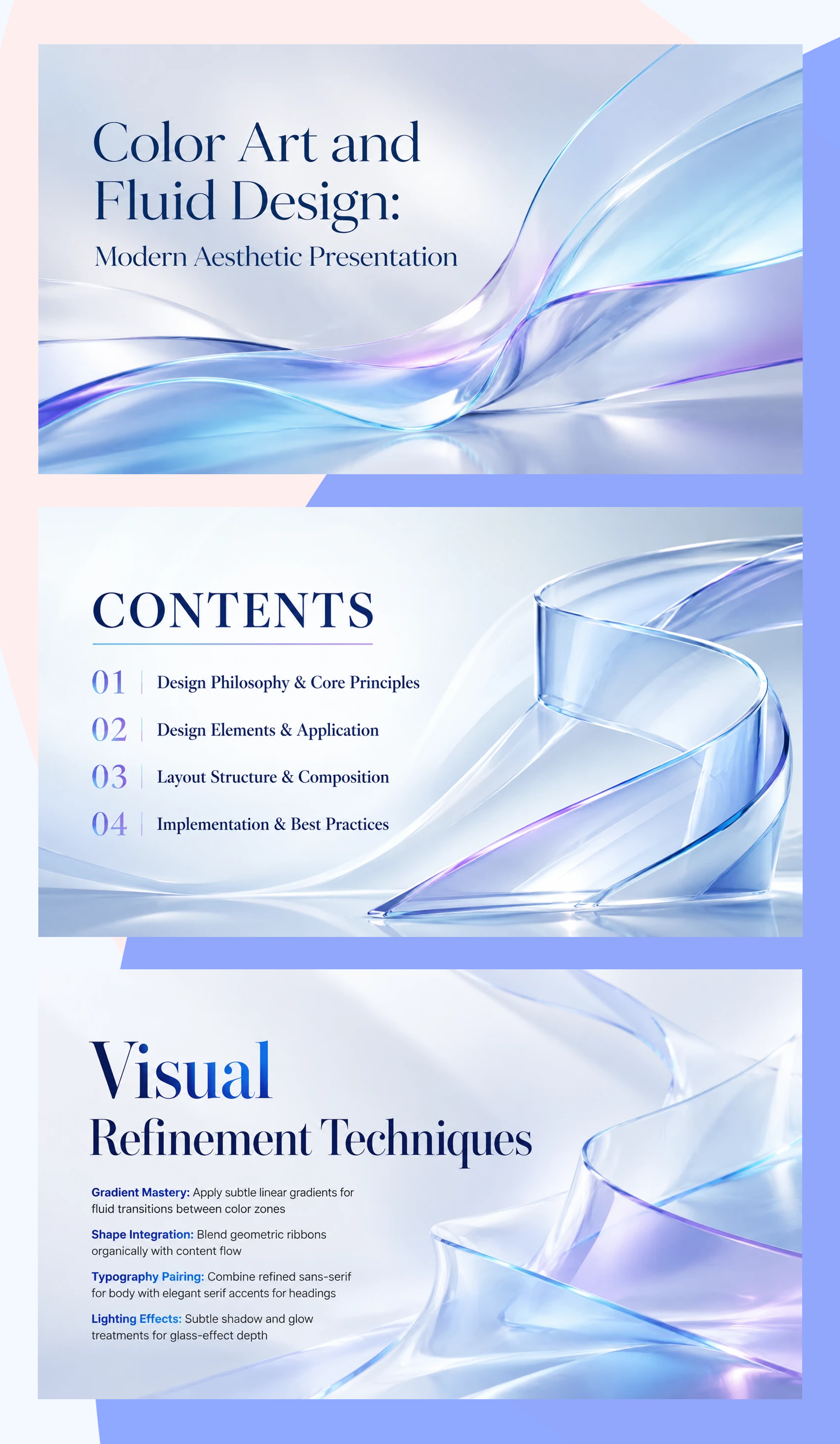 Color Art and Fluid Design: Modern Aesthetic Presentation