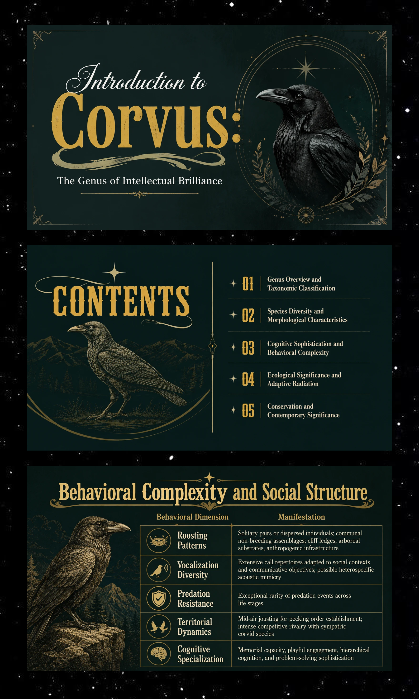 Introduction to Corvus: The Genus of Intellectual Brilliance